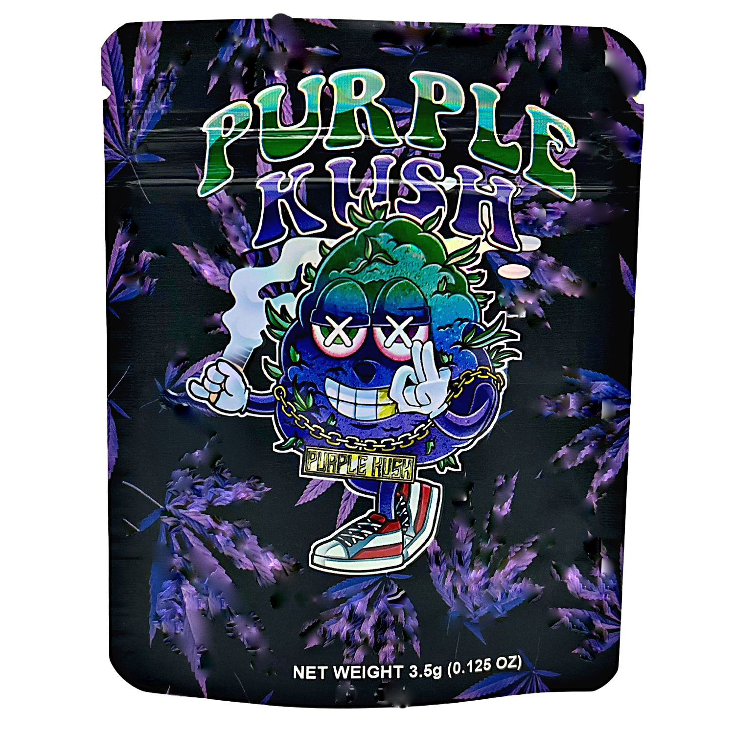 3.5 Gram Mylar Bag – Premium Smell-Proof Packaging – Purple Kush (50 Count) CMB-35G-082