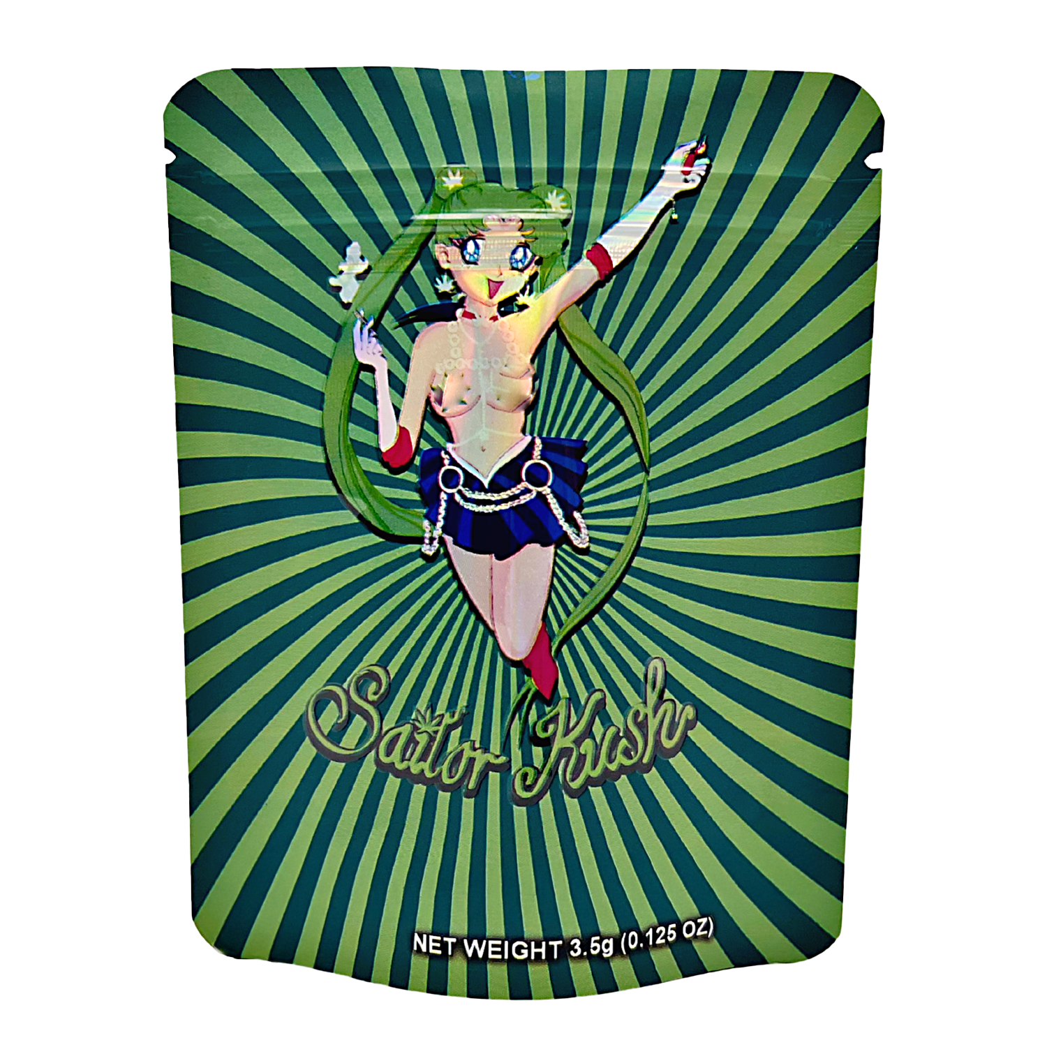 3.5 Gram Mylar Bag – Premium Smell-Proof Packaging – Sailor Kush (50 Count) CMB-35G-085