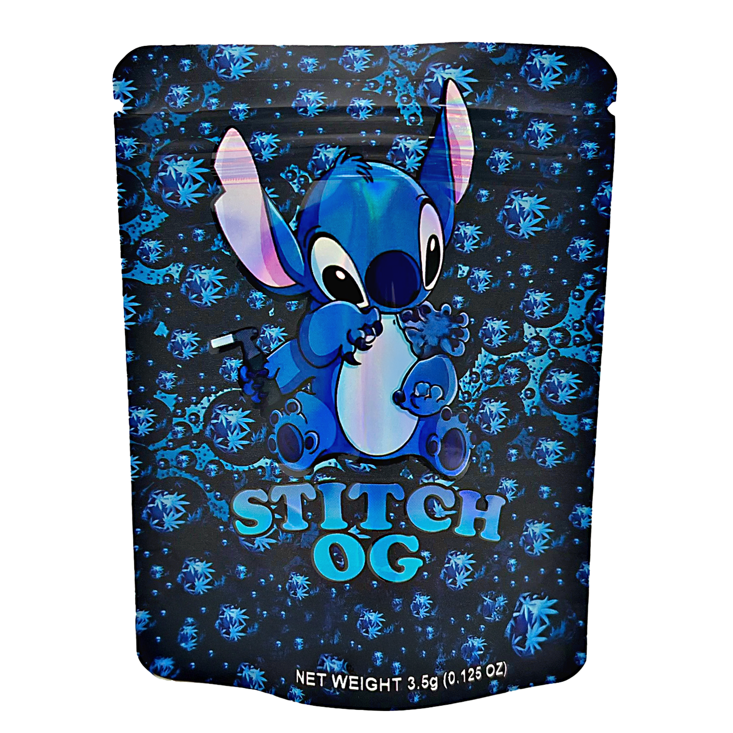 3.5 Gram Mylar Bag – Premium Smell-Proof Packaging – Stitch OG (50 Count) CMB-35G-097