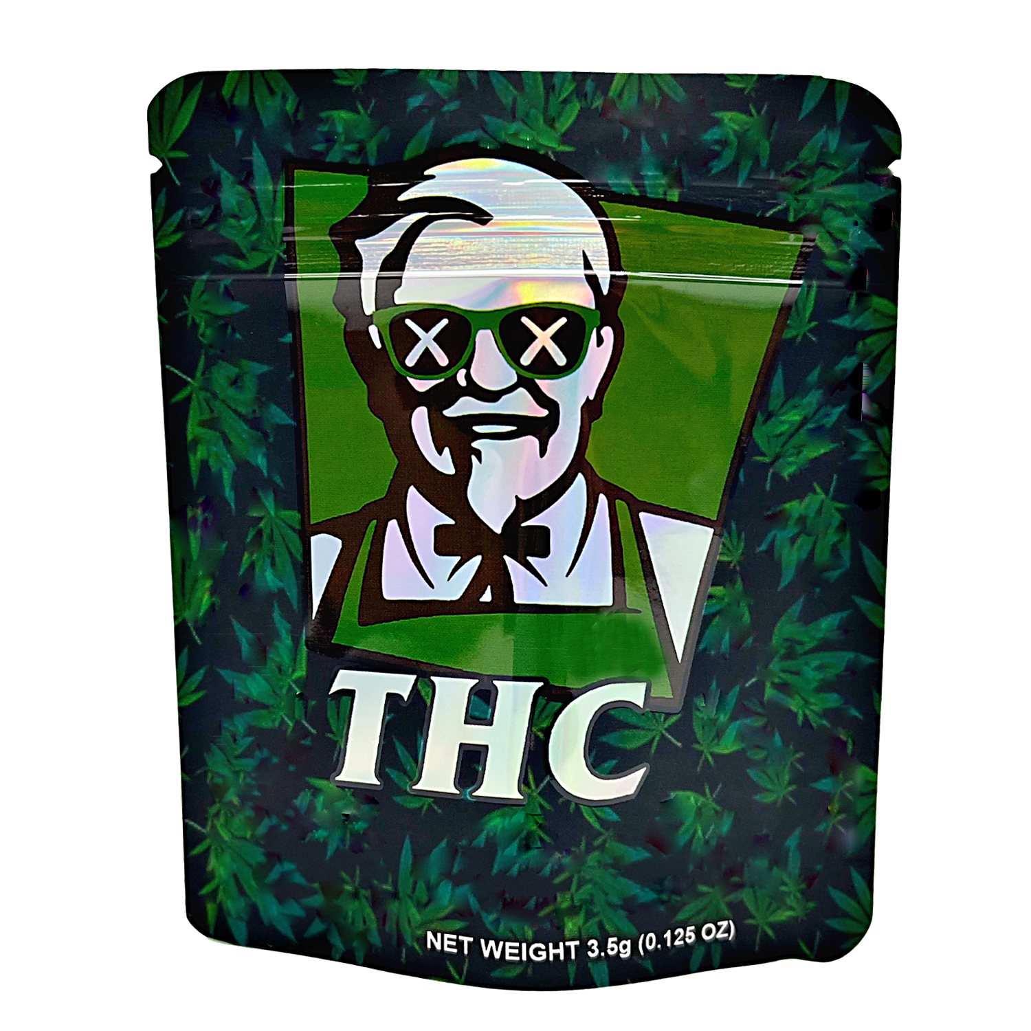 3.5 Gram Mylar Bag – Premium Smell-Proof Packaging – THC (50 Count) CMB-35G-101
