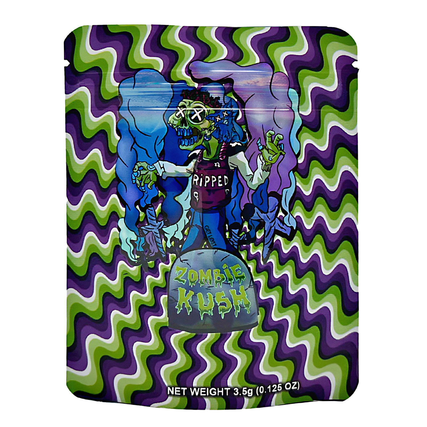 3.5 Gram Mylar Bag – Premium Smell-Proof Packaging – Zombie Kush (50 Count) CMB-35G-105