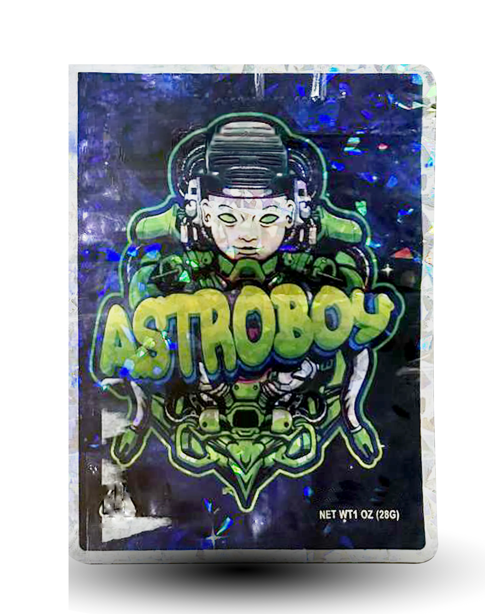 28 Gram Mylar Bag – Premium Smell-Proof Flower Packaging – Astroboy (50 Count) MB-28-004