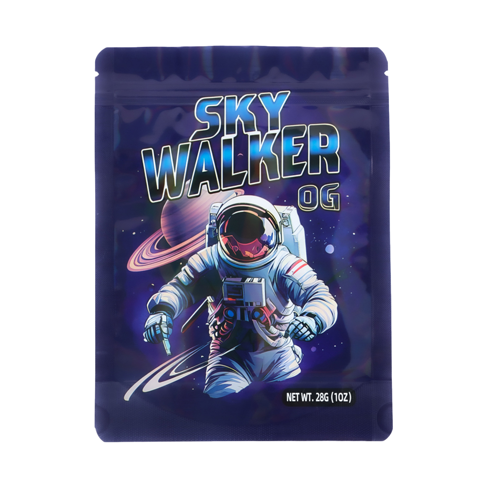 28 Gram Mylar Bag – Premium Smell-Proof Flower Packaging – Skywalker Astronaut (50 Count) MB-28G-016
