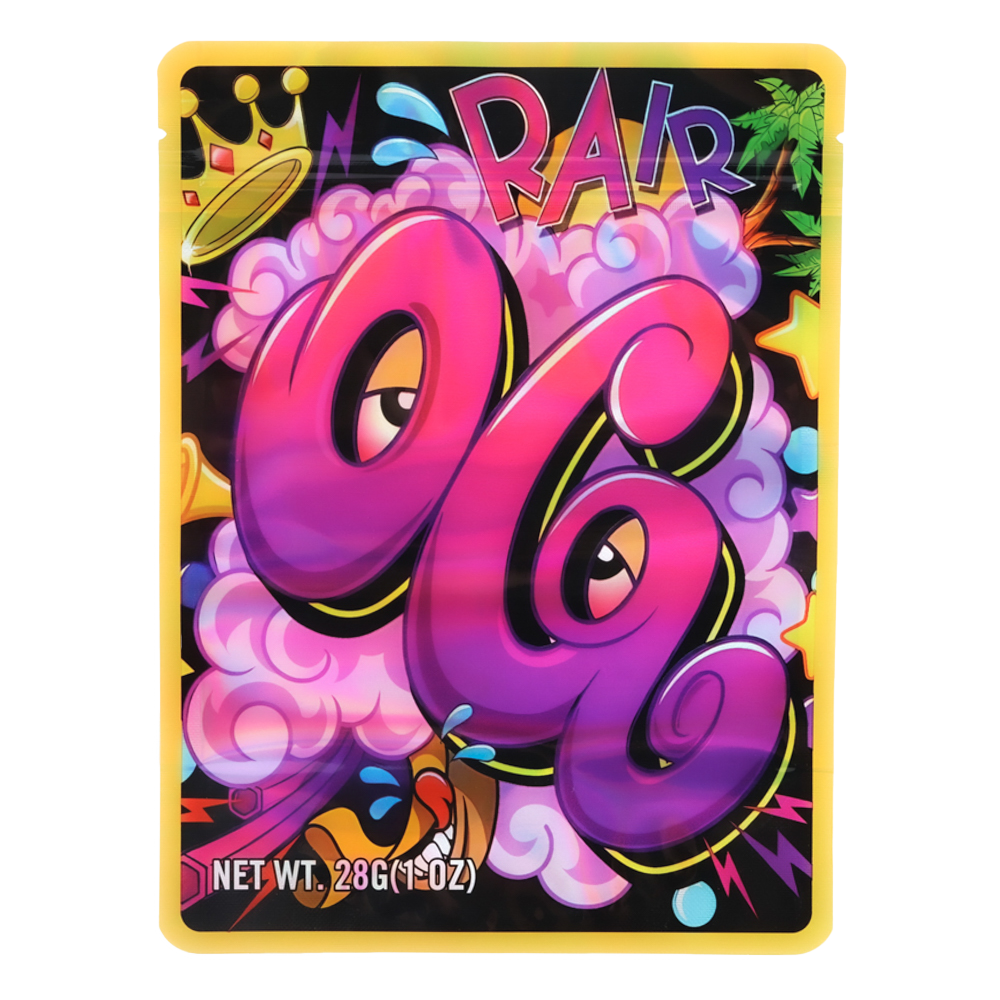 28 Gram Mylar Bag – Premium Smell-Proof Flower Packaging – Rair OG (50 Count) MB-28G-018