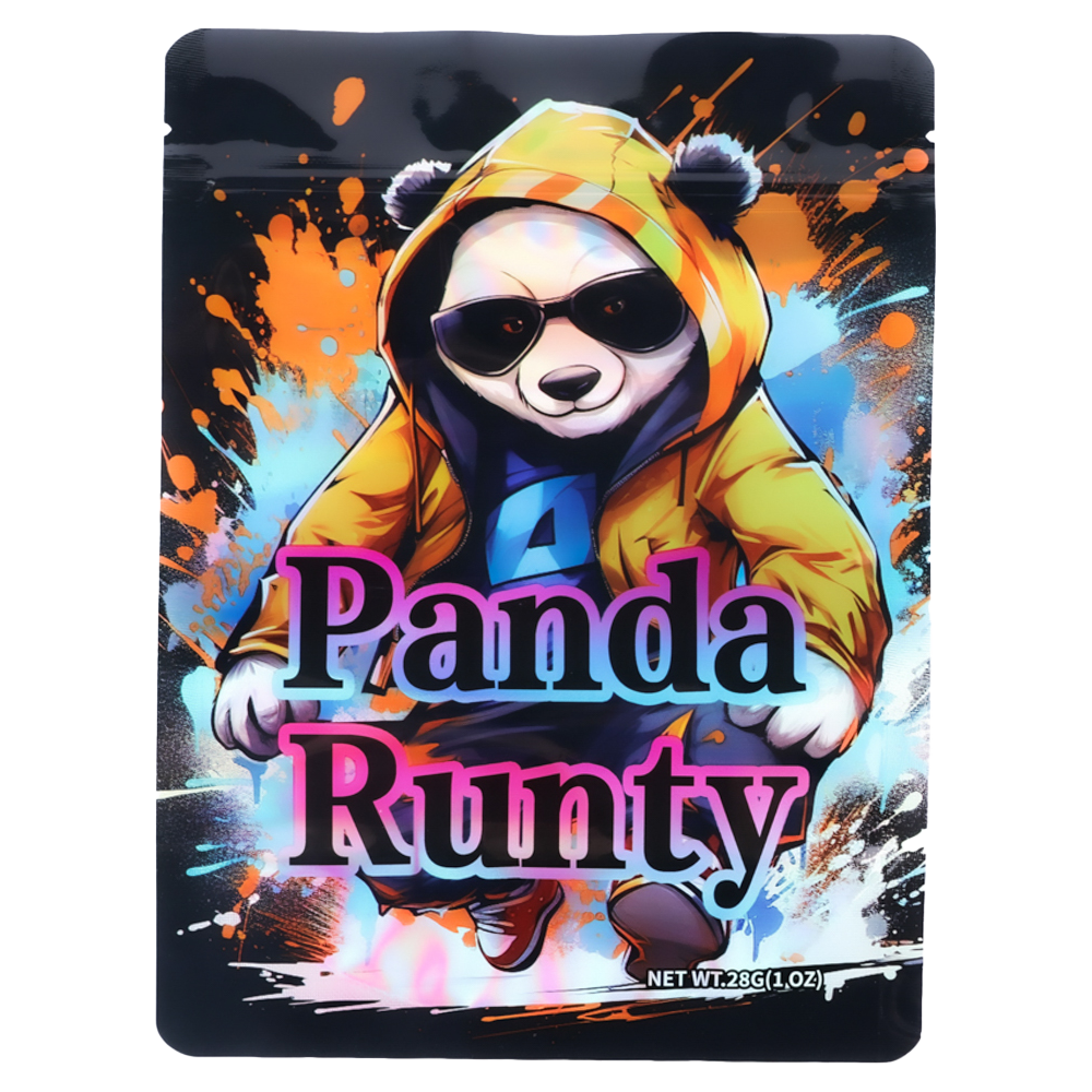 28 Gram Mylar Bag – Premium Smell-Proof Flower Packaging – Panda Runty (50 Count) MB-28G-036