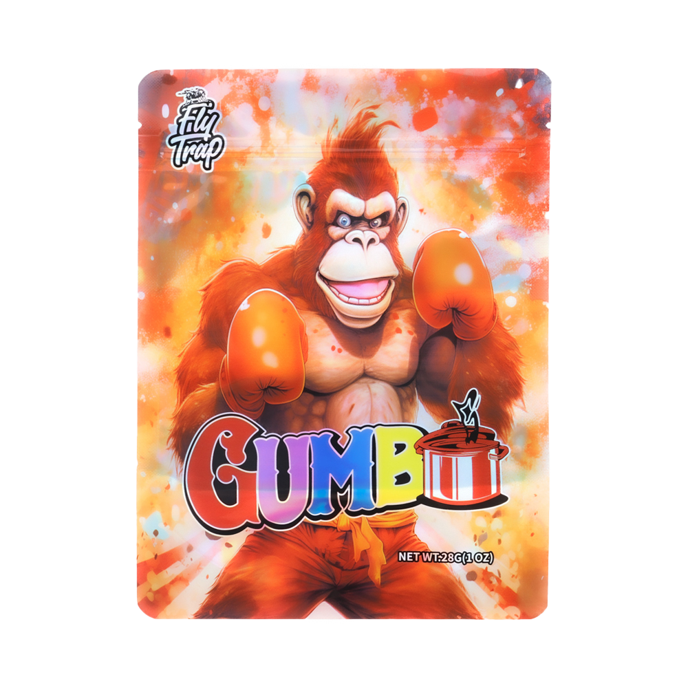 28 Gram Mylar Bag – Premium Smell-Proof Flower Packaging – Gumbo Gorilla (50 Count) MB-28G-040