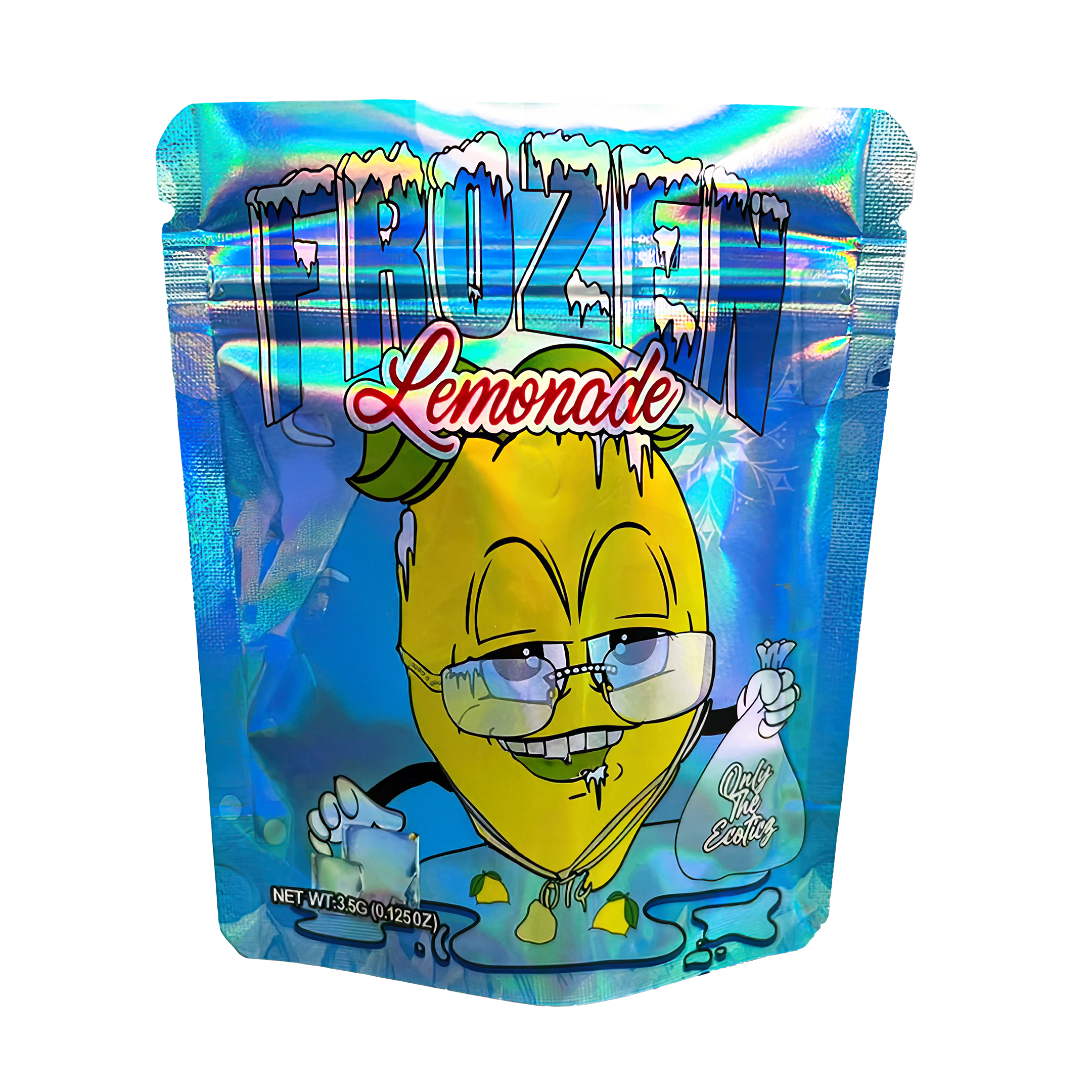 3.5 Gram Mylar Bag – Premium Smell-Proof Packaging – Frozen Lemonade (50 Count) MB-35G-010