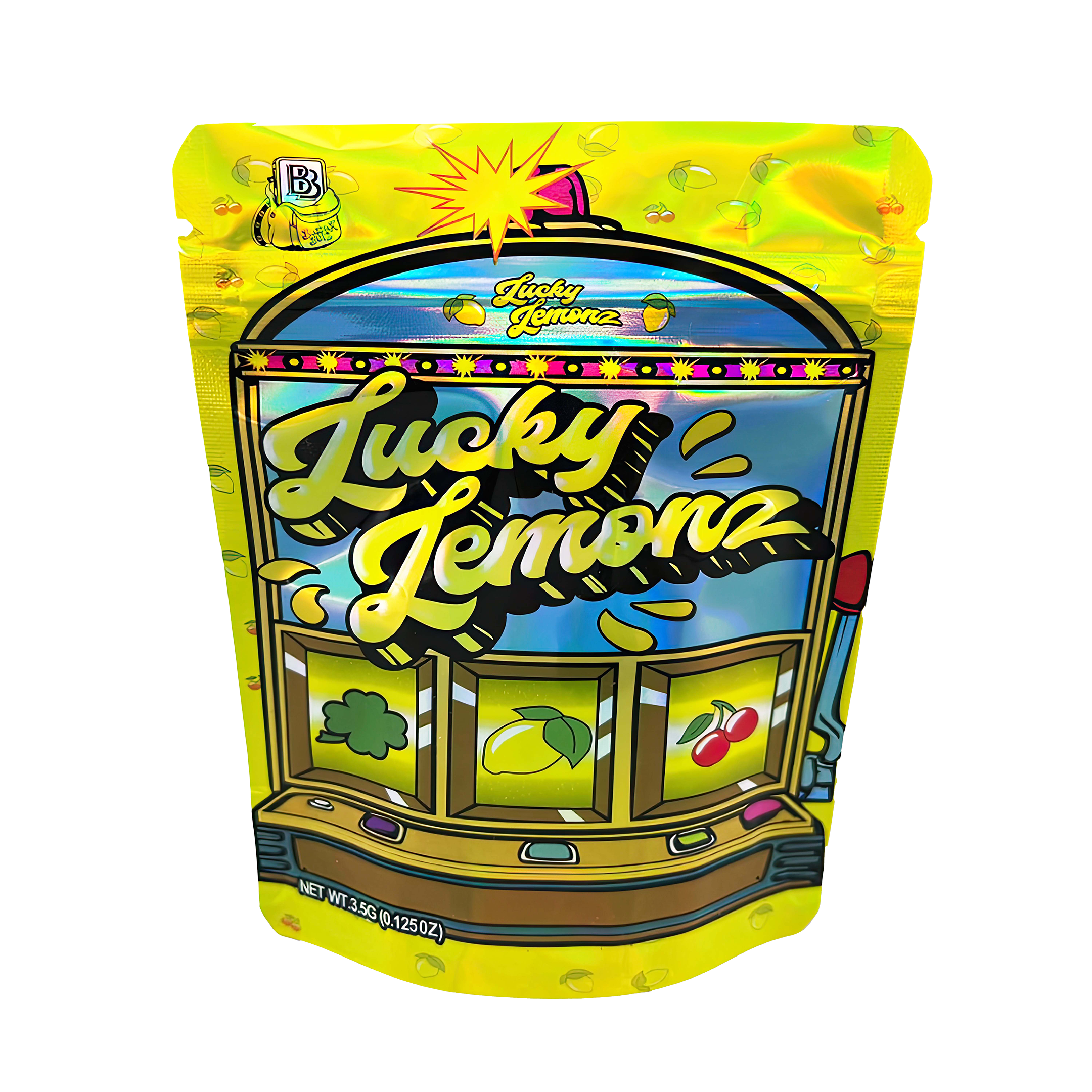 3.5 Gram Mylar Bag – Premium Smell-Proof Packaging – Lucky Lemonz (50 Count) MB-35G-015