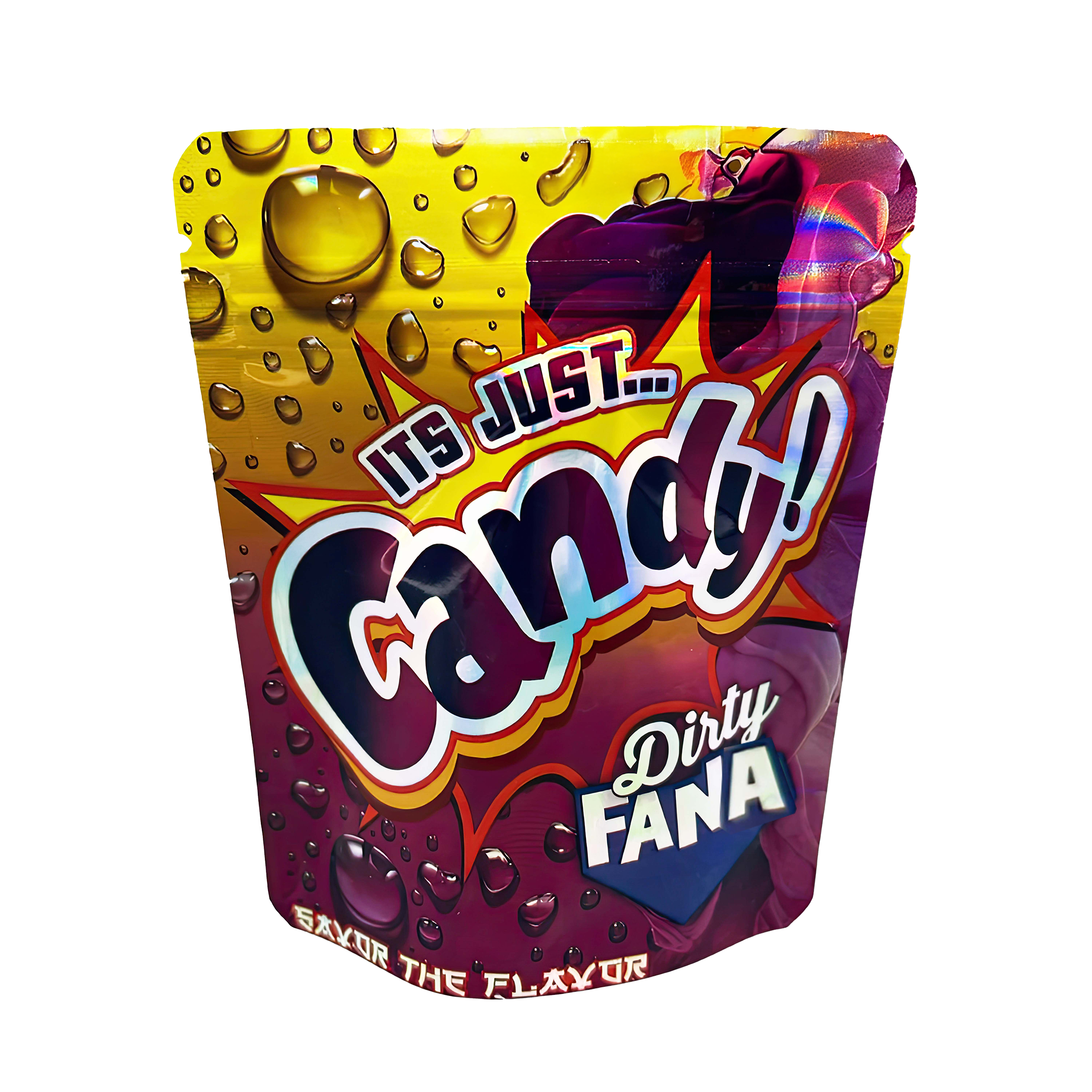 3.5 Gram Mylar Bag – Premium Smell-Proof Packaging – It’s Just Candy Dirty Fana (50 Count) MB-35G-017