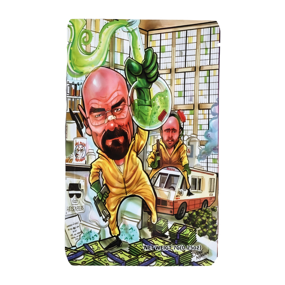 7 Gram Mylar Bag – Premium Smell-Proof Packaging – Bald Guy Gangster (50 Count) MB-7G-003