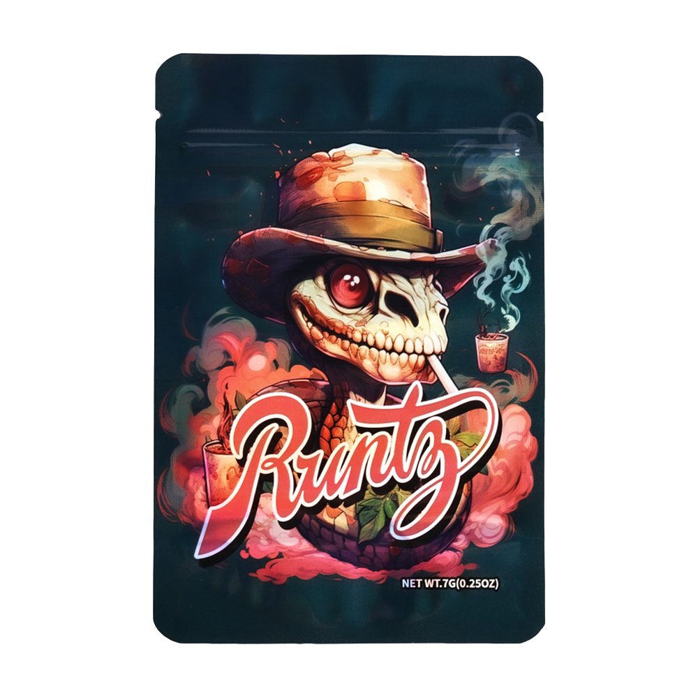 7 Gram Mylar Bag – Premium Smell-Proof Flower Packaging – Runtz Lizard (50 Count) MB-7G-022