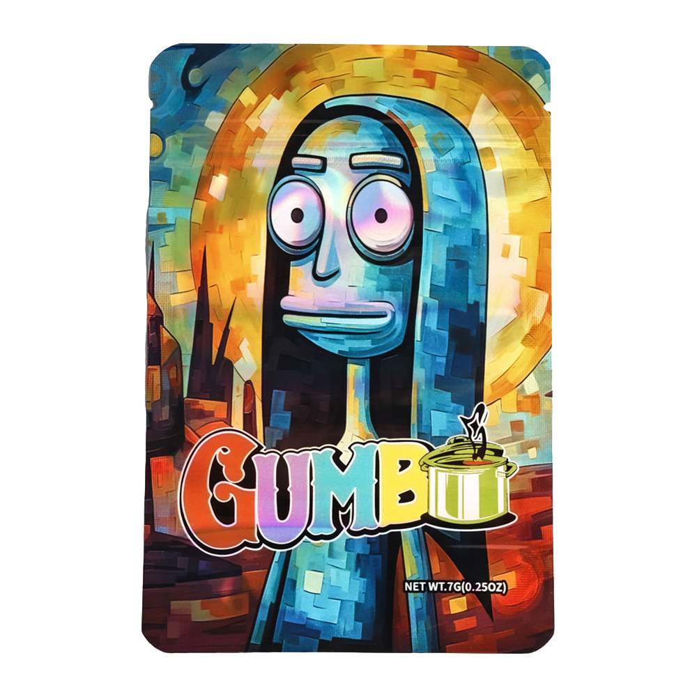 7 Gram Mylar Bag – Premium Smell-Proof Flower Packaging – Gumbo (50 Count) MB-7G-024