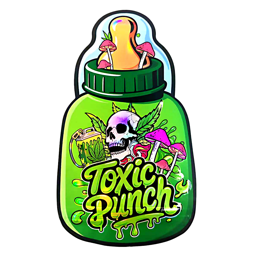 3.5g Designer Shape Mylar Bag – Premium Packaging (50 Count) Toxic Punch – MB-BABY-002