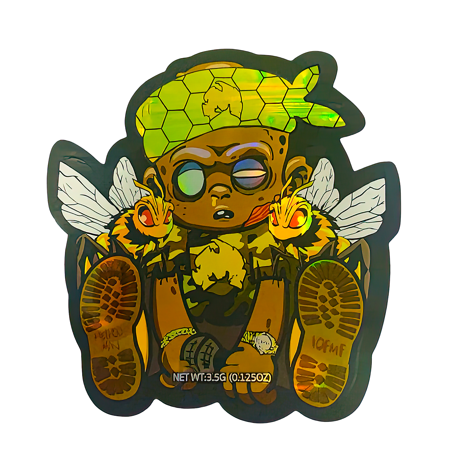 3.5g Shaped Mylar Bag (50 Count) ICFMF Honey MB35-SHAPE-002