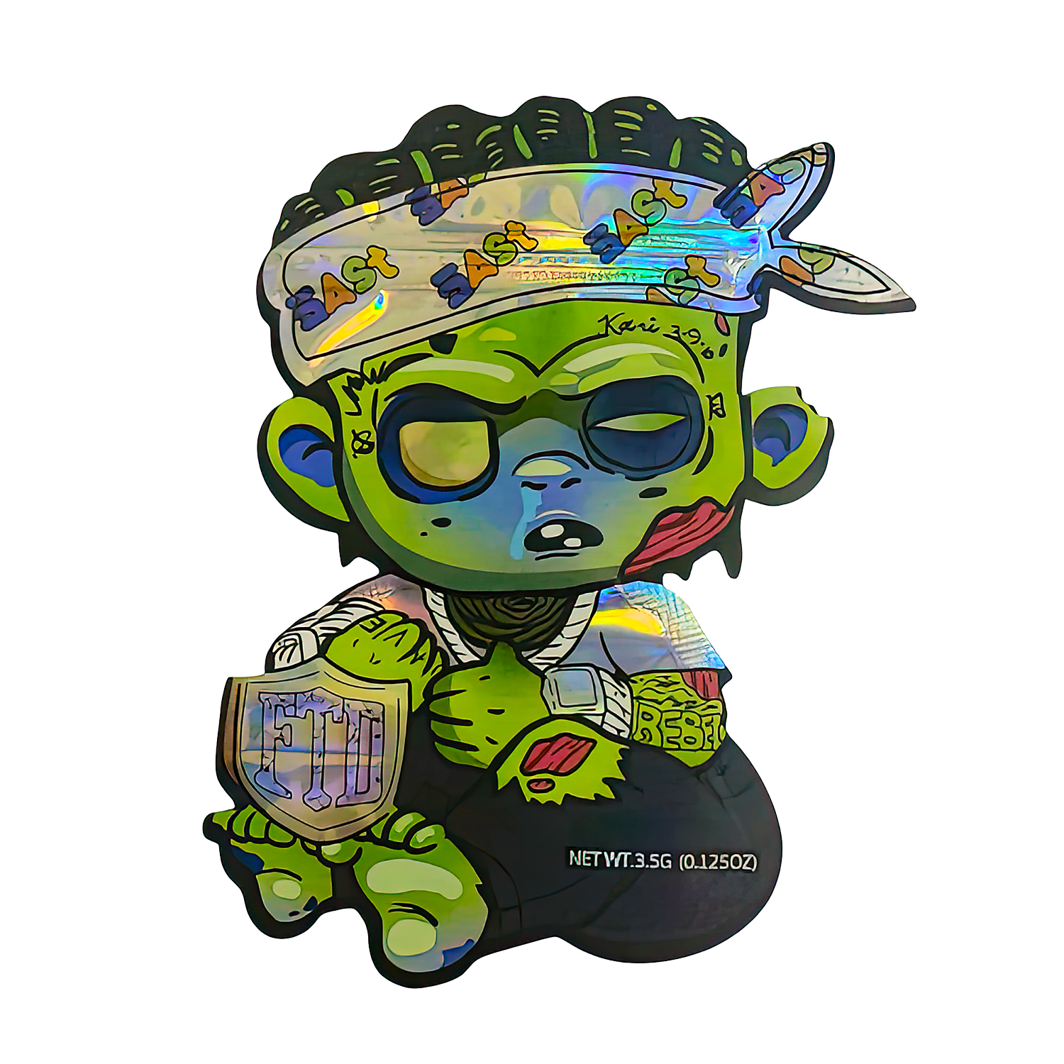 3.5g Shaped Mylar Bag (50 Count) ICFMF East FTD MB35-SHAPE-006