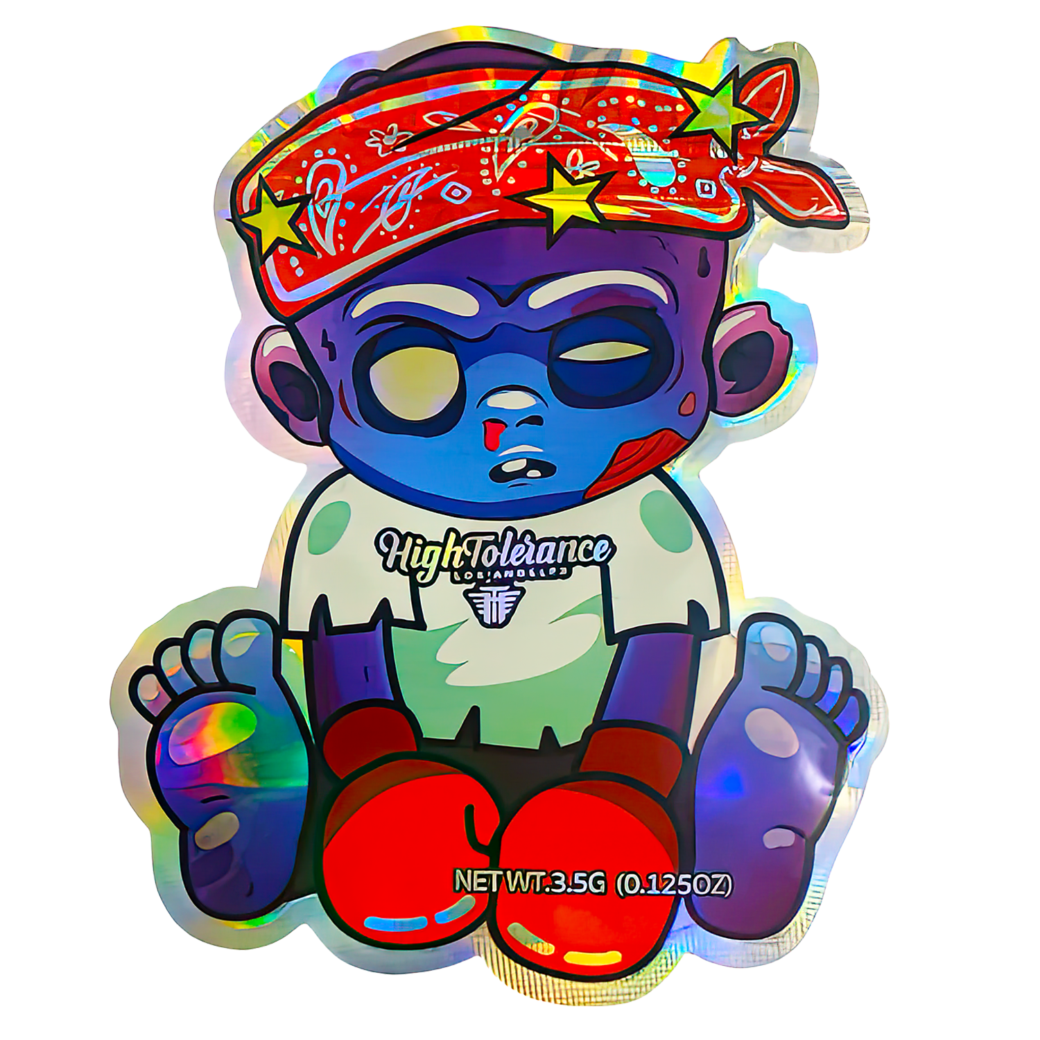 3.5g Shaped Mylar Bag (50 Count) ICFMF High Tolerance Red Gloves MB35-SHAPE-008