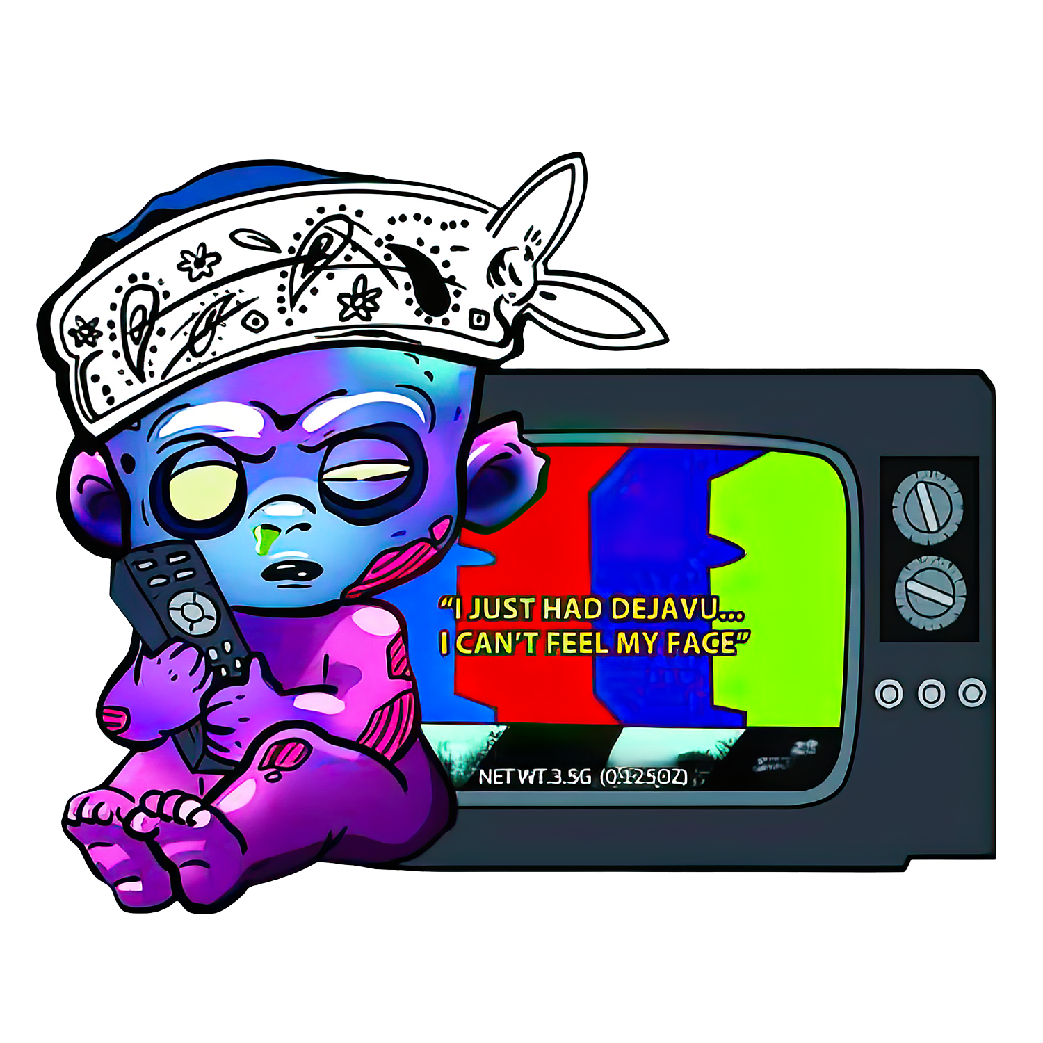 3.5g Shaped Mylar Bag (50 Count) ICFMF  I Just Deja Vu MB35-SHAPE-012