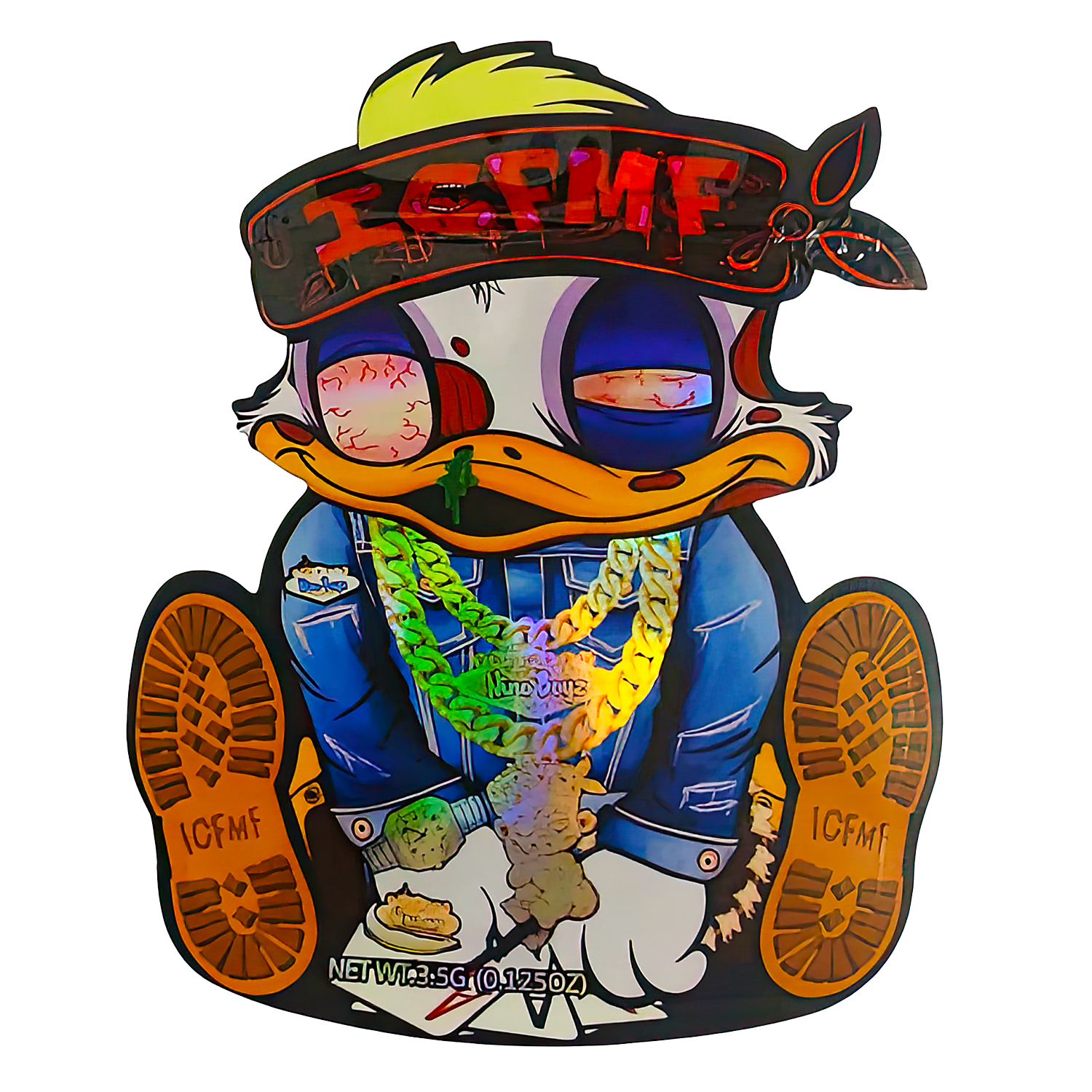 3.5g Shaped Mylar Bag (50 Count) ICFMF Trappin Nino Boyz MB35-SHAPE-014