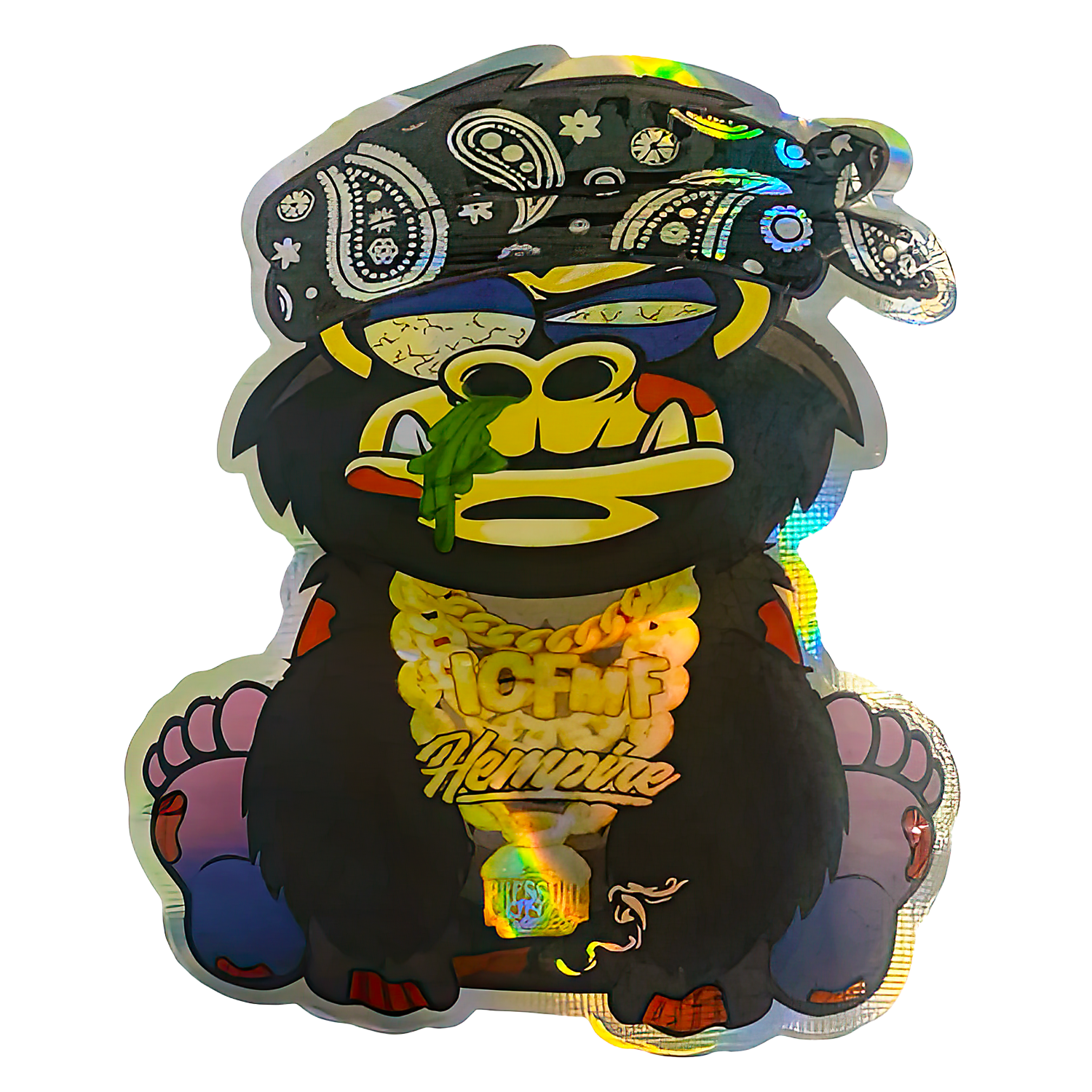 3.5g Shaped Mylar Bag (50 Count) ICFMF Gorilla MB35-SHAPE-015