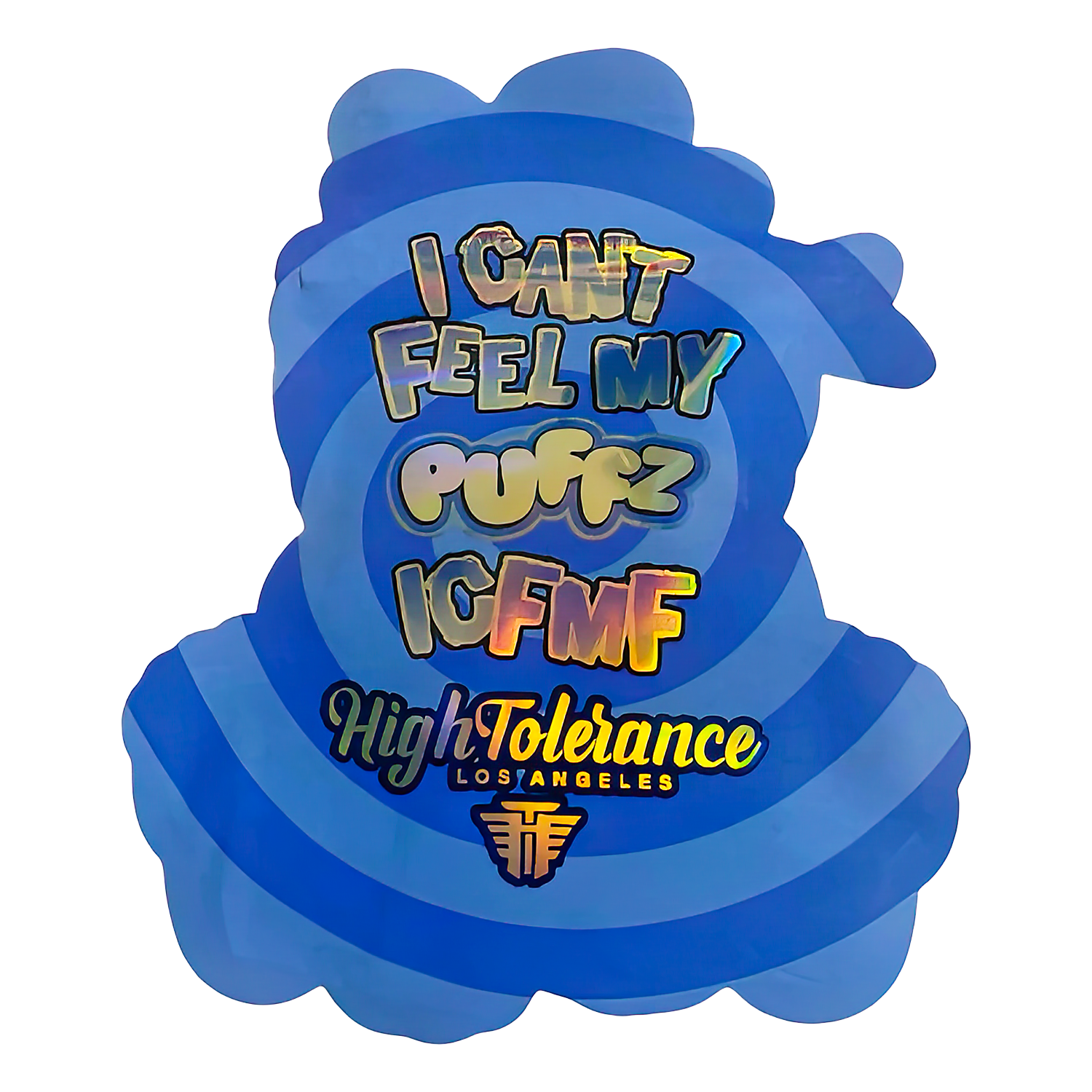 3.5g Shaped Mylar Bag (50 Count) ICFMP I Can't Feel My Puffz MB35-SHAPE-016 - Image 2