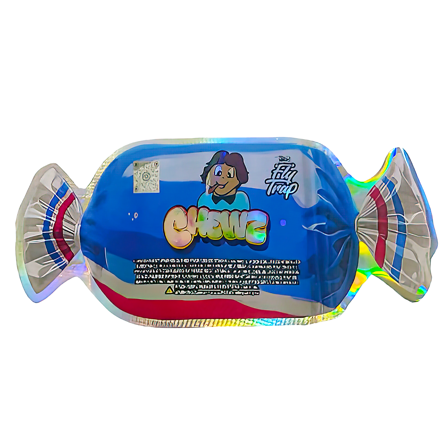 3.5g Shaped Mylar Bag (50 Count) Blue Cream Soda Chews MB35-SHAPE-020 - Image 2