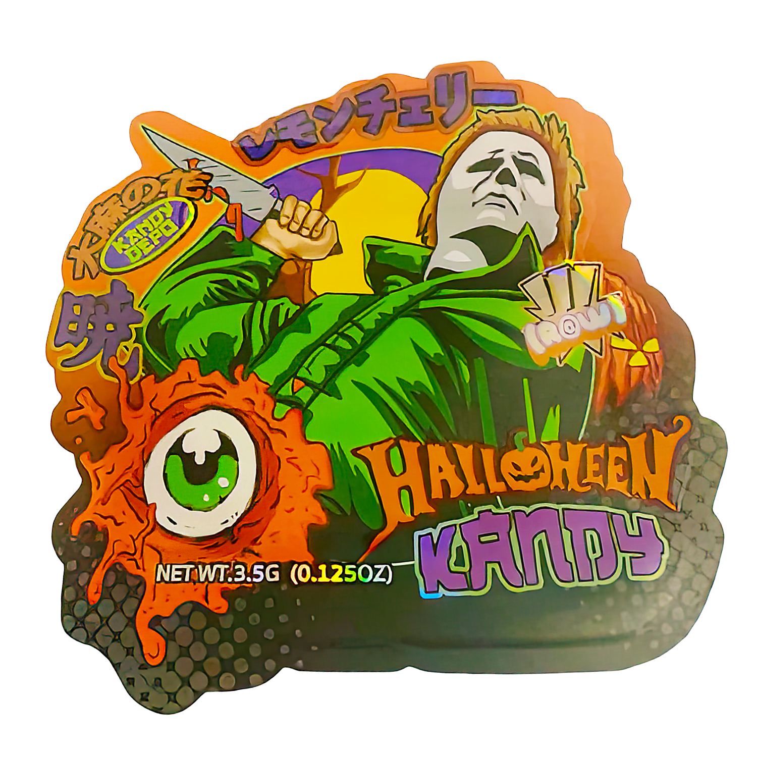 3.5g Shaped Mylar Bag (50 Count) Halloween Kandy MB35-SHAPE-038