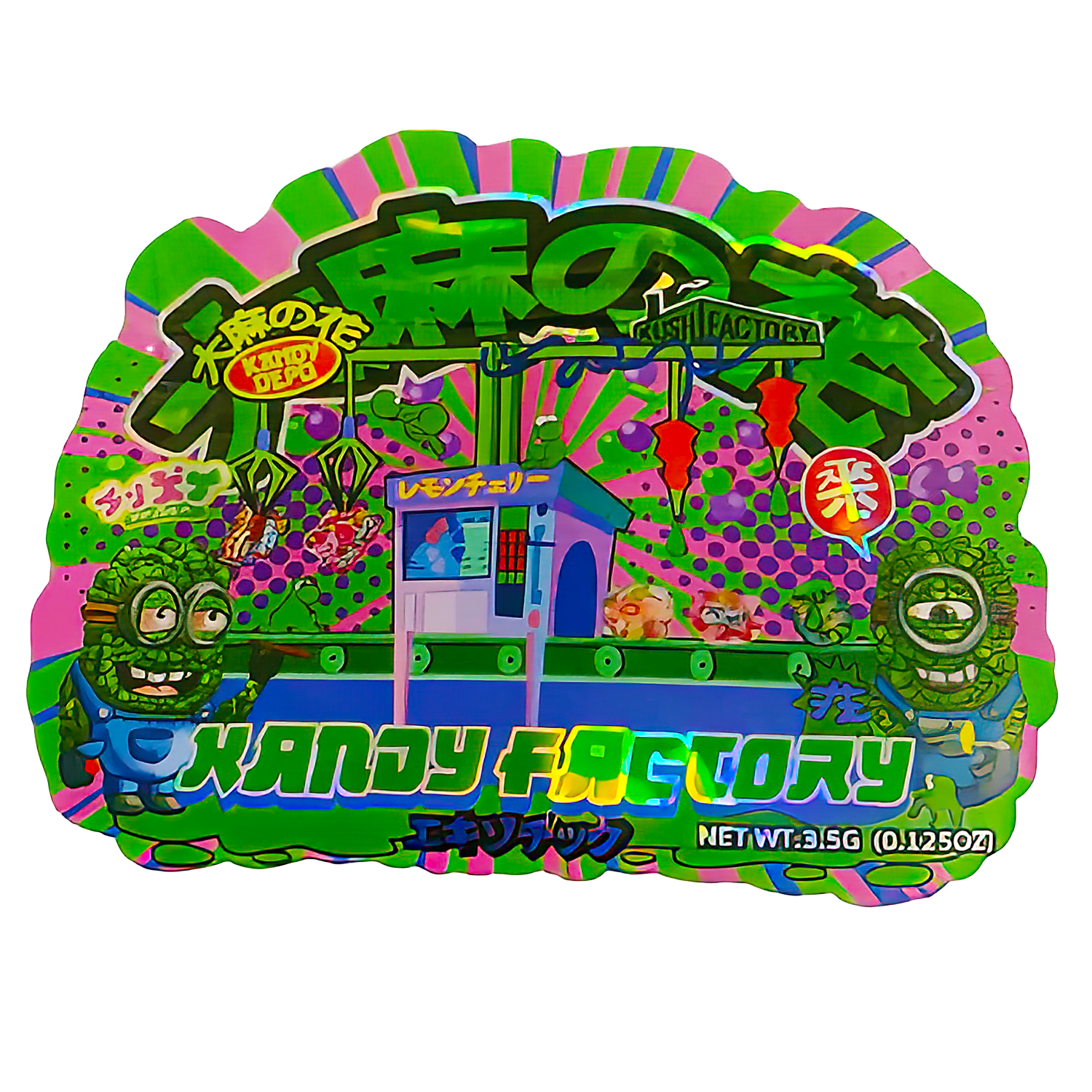 3.5g Shaped Mylar Bag (50 Count) Kandy Factory MB35-SHAPE-048