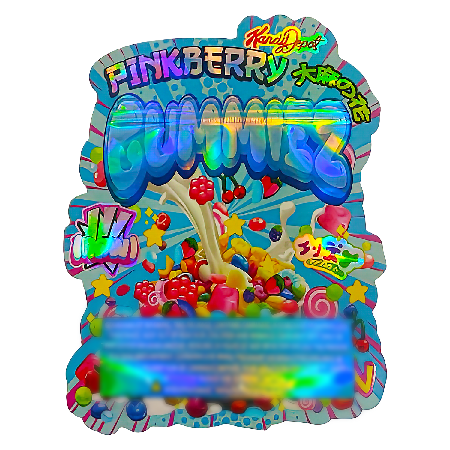 3.5g Shaped Mylar Bag (50 Count) PinkBerry Gummiez MB35-SHAPE-049 - Image 2