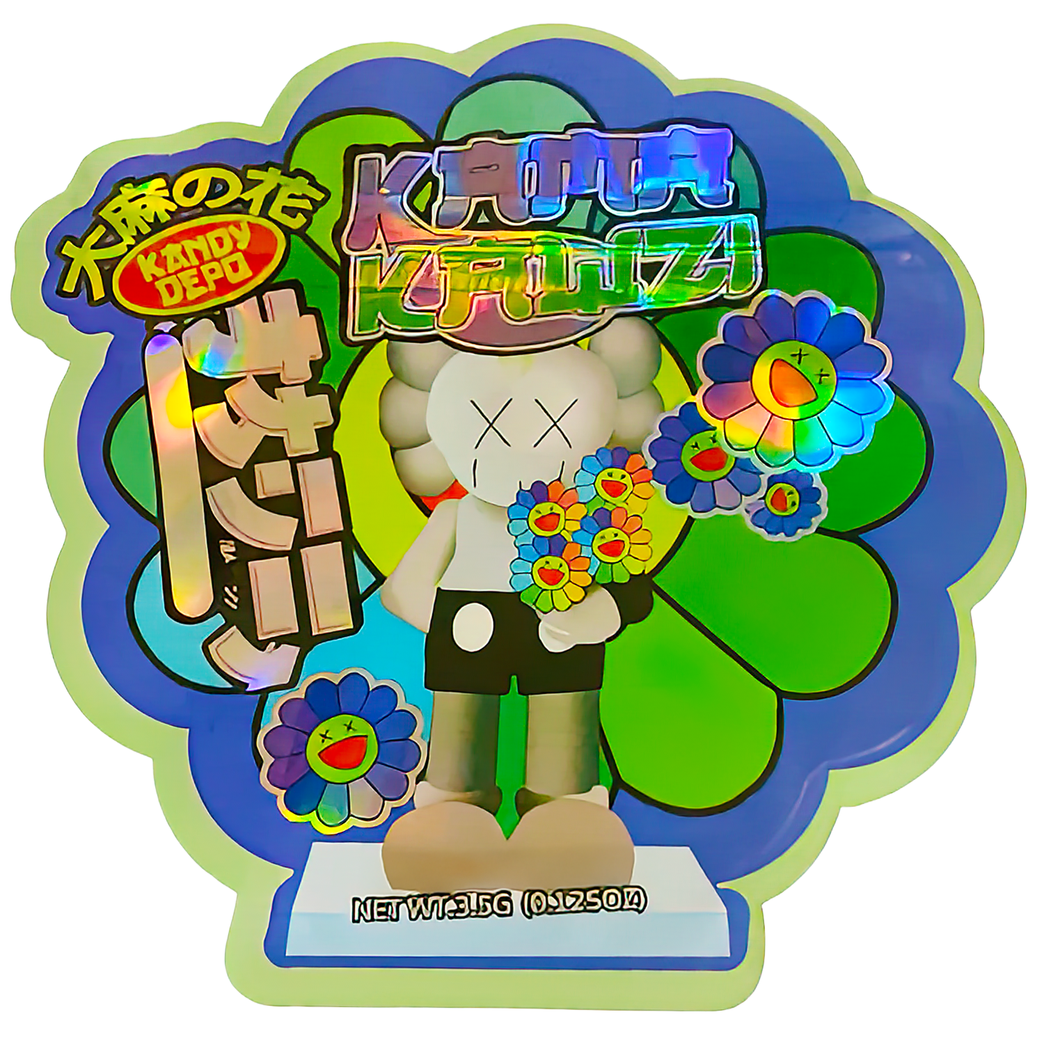 3.5g Shaped Mylar Bag (50 Count) Kama Kawzi Kandy Depo MB35-SHAPE-050