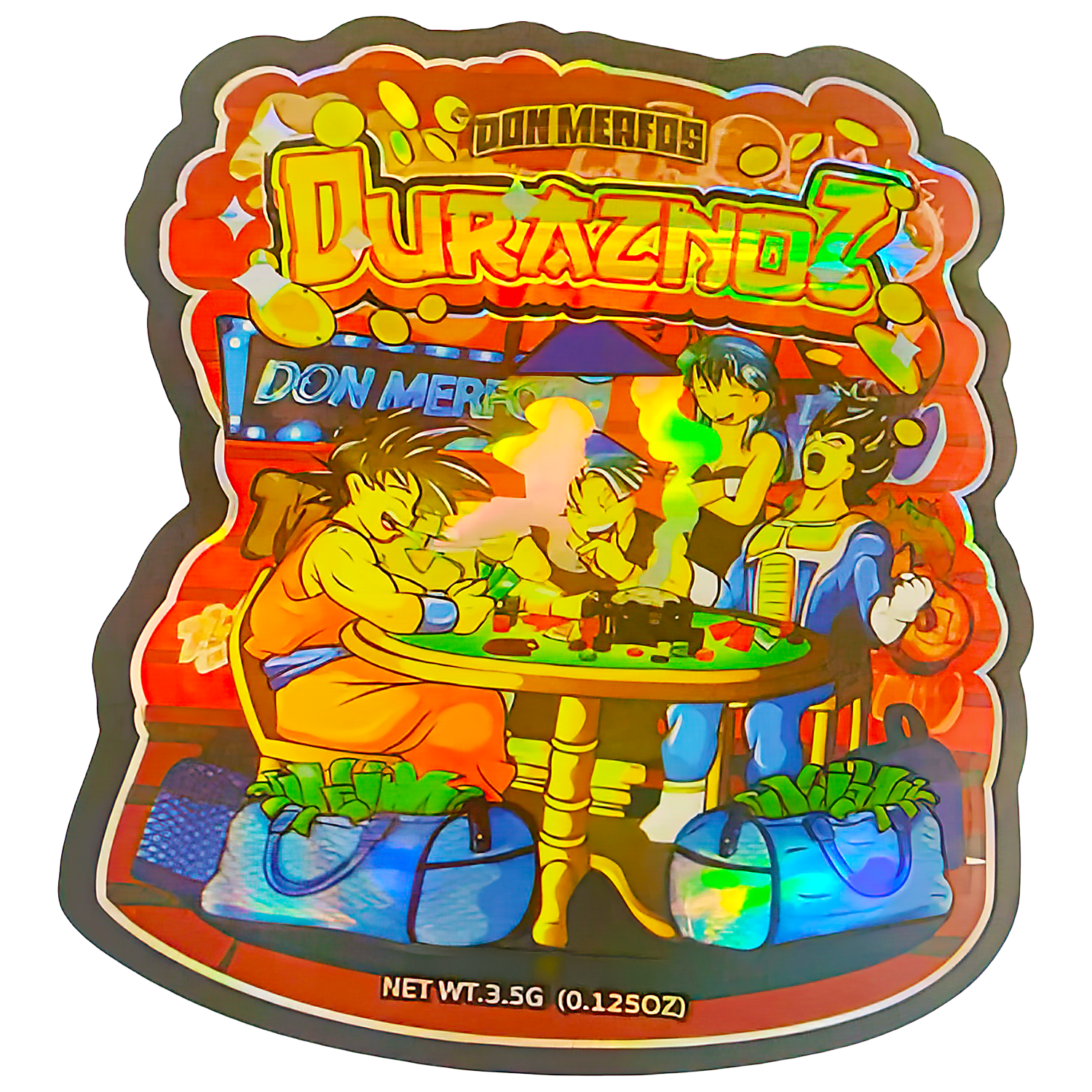 3.5g Shaped Mylar Bag (50 Count) Duraznoz Zkittles X Georgia Pie MB35-SHAPE-067