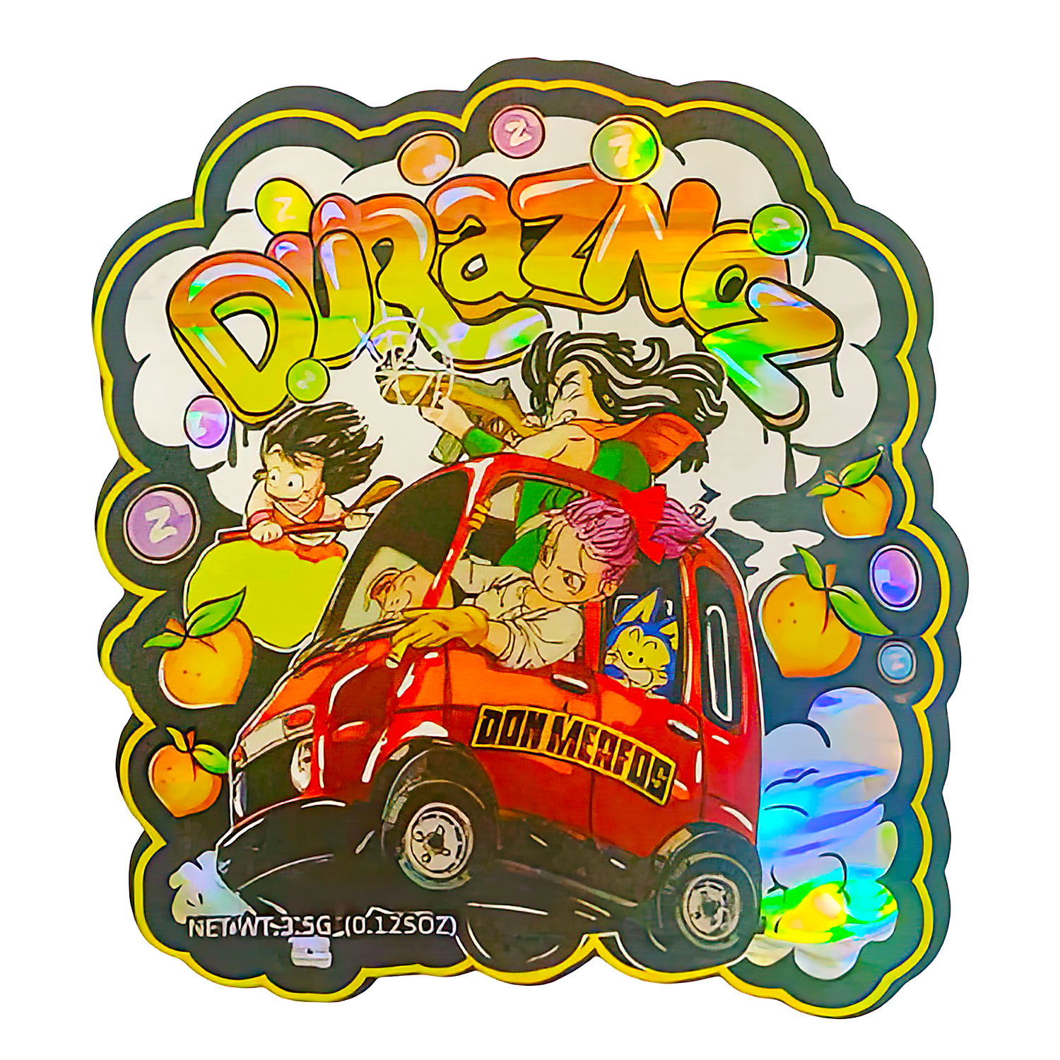 3.5g Shaped Mylar Bag (50 Count) Duraznoz Don Merfos MB35-SHAPE-068