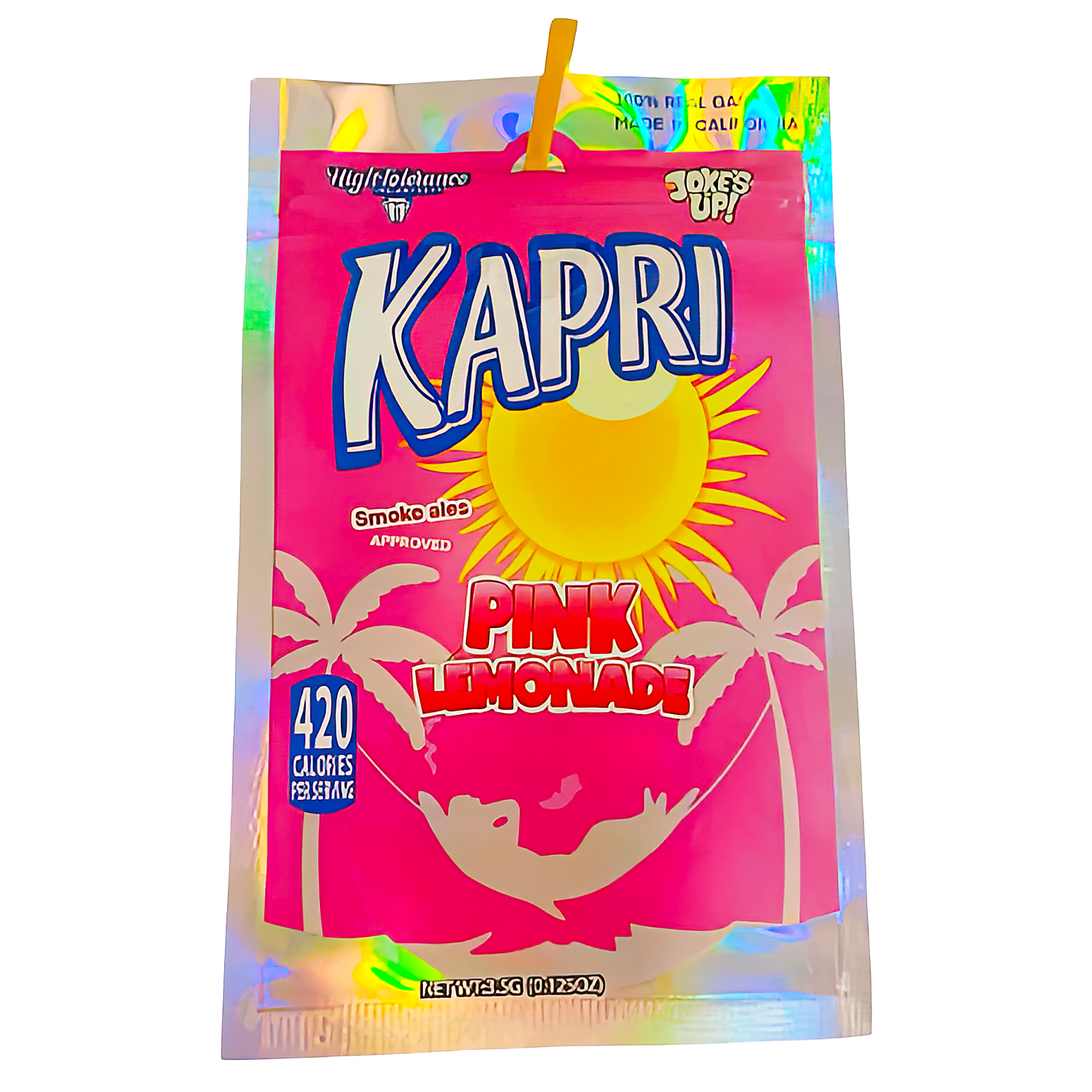 3.5g Shaped Mylar Bag (50 Count) Kapri Pink Lemonade MB35-SHAPE-075