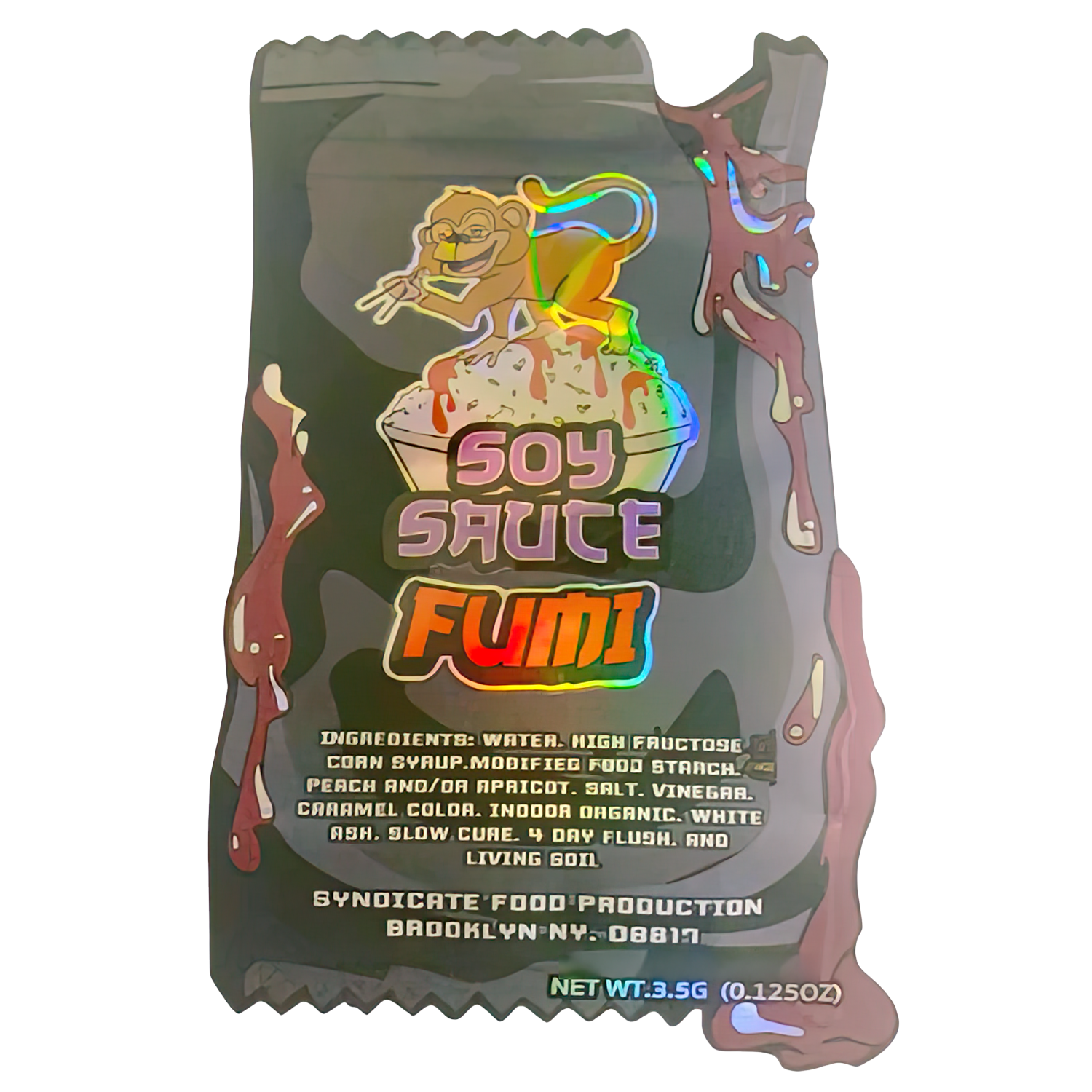 3.5g Shaped Mylar Bag (50 Count) Soy Sauce Fumi MB35-SHAPE-080