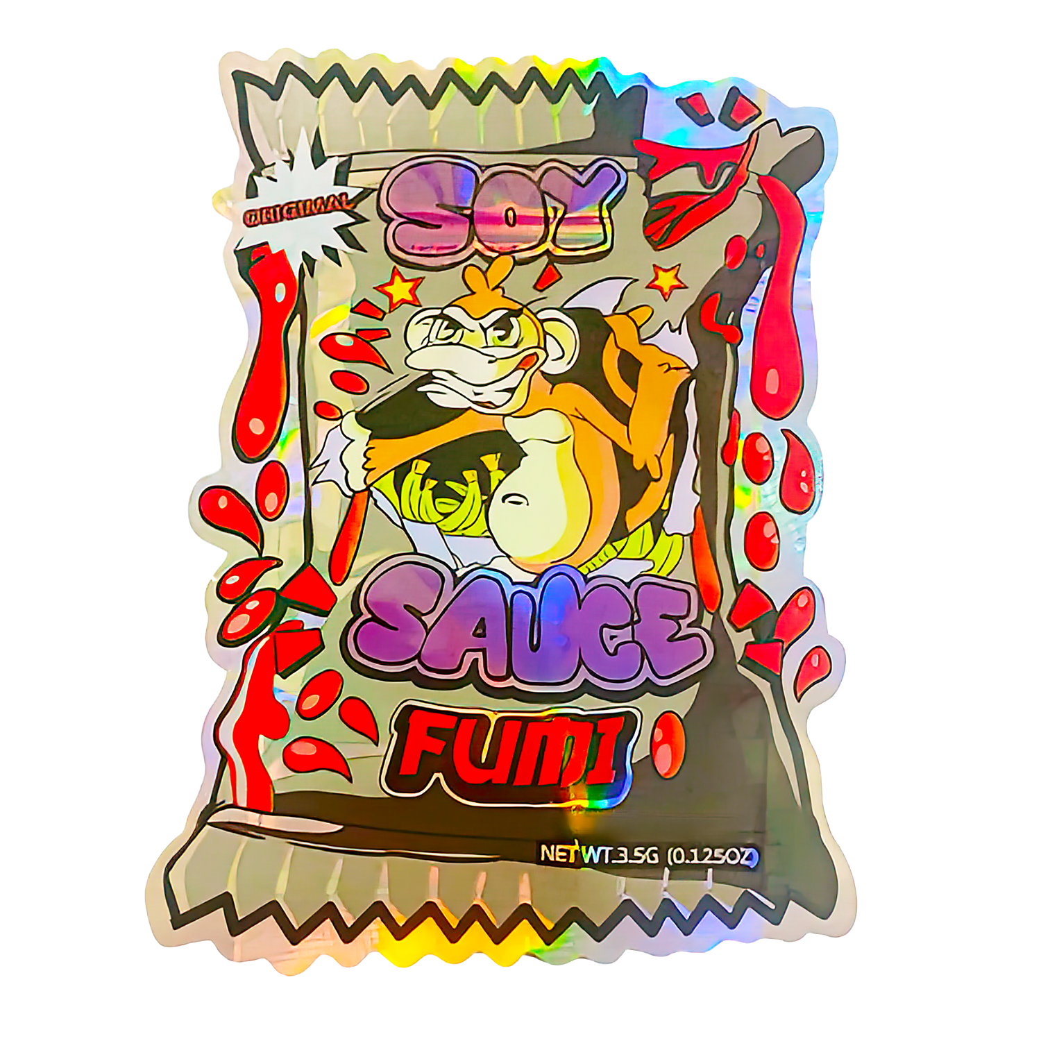 3.5g Shaped Mylar Bag (50 Count) Soy Sauce Fumi MB35-SHAPE-082