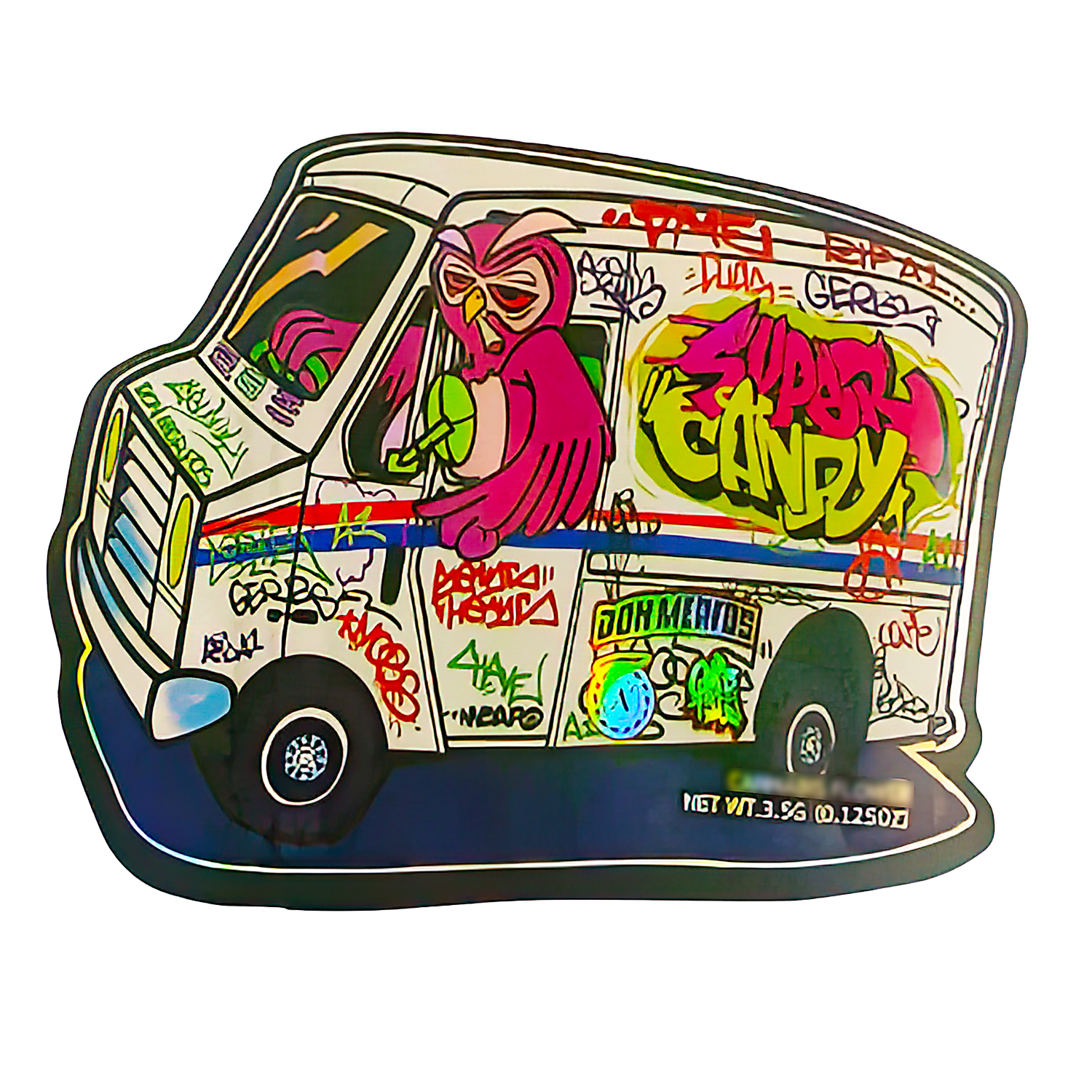 3.5g Shaped Mylar Bag (50 Count) Super Candy Truck MB35-SHAPE-086