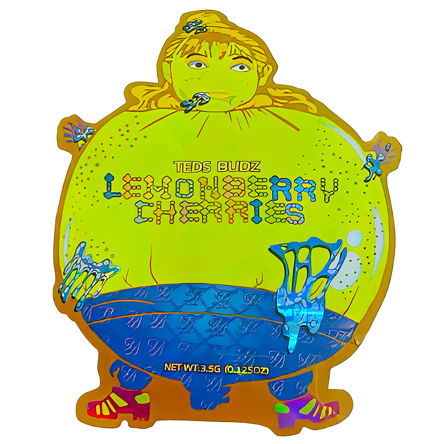 3.5g Shaped Mylar Bag (50 Count) Teds Budz Lemonberry Cherries MB35-SHAPE-093
