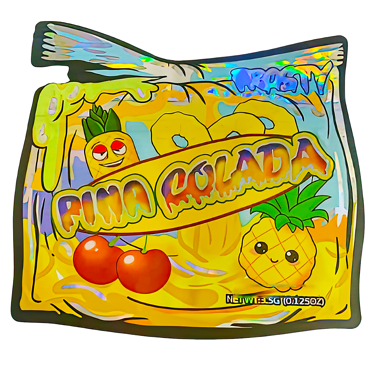 3.5g Shaped Mylar Bag (50 Count) Pina Colada MB35-SHAPE-099