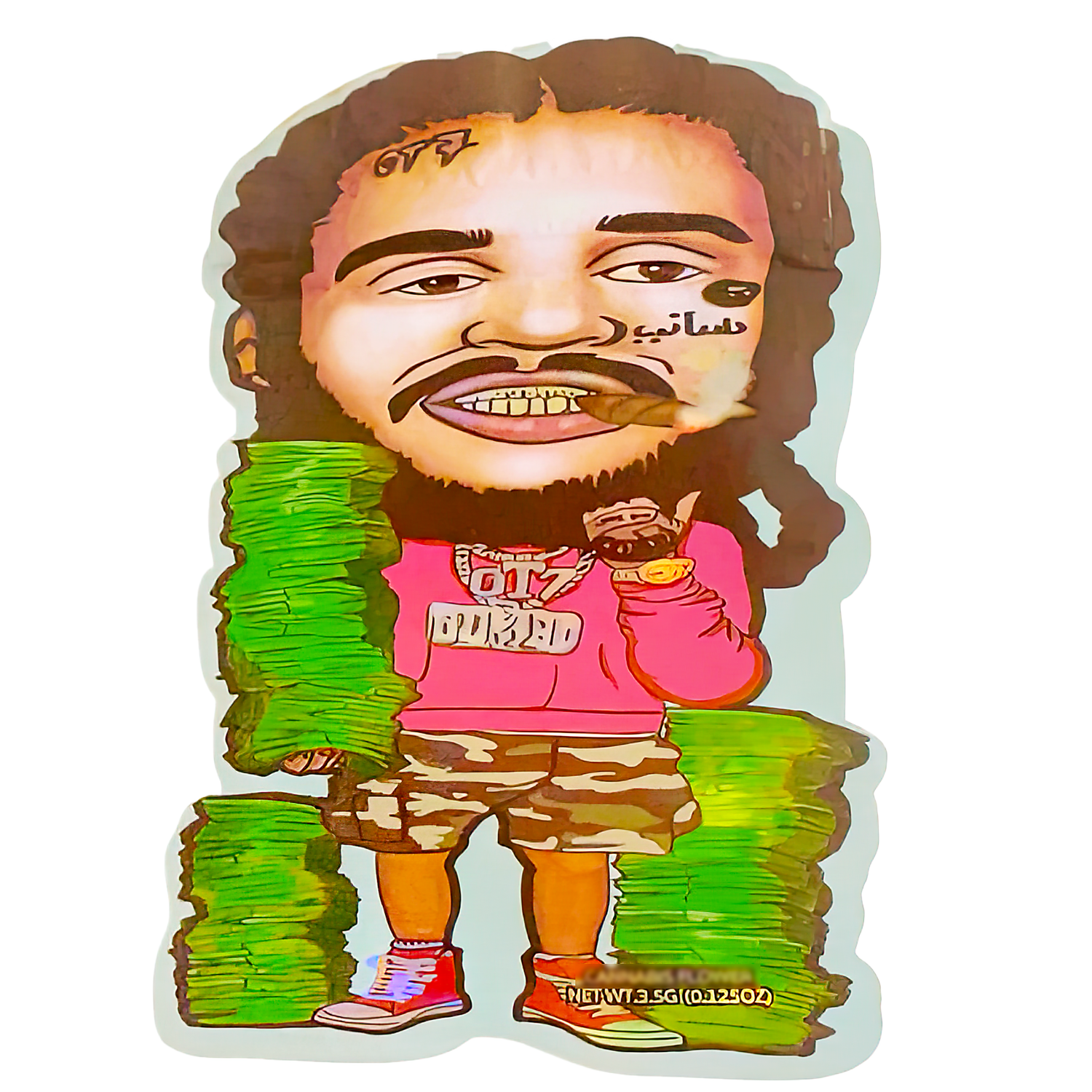 3.5g Shaped Mylar Bag (50 Count) OTZ Boxed MB35-SHAPE-101