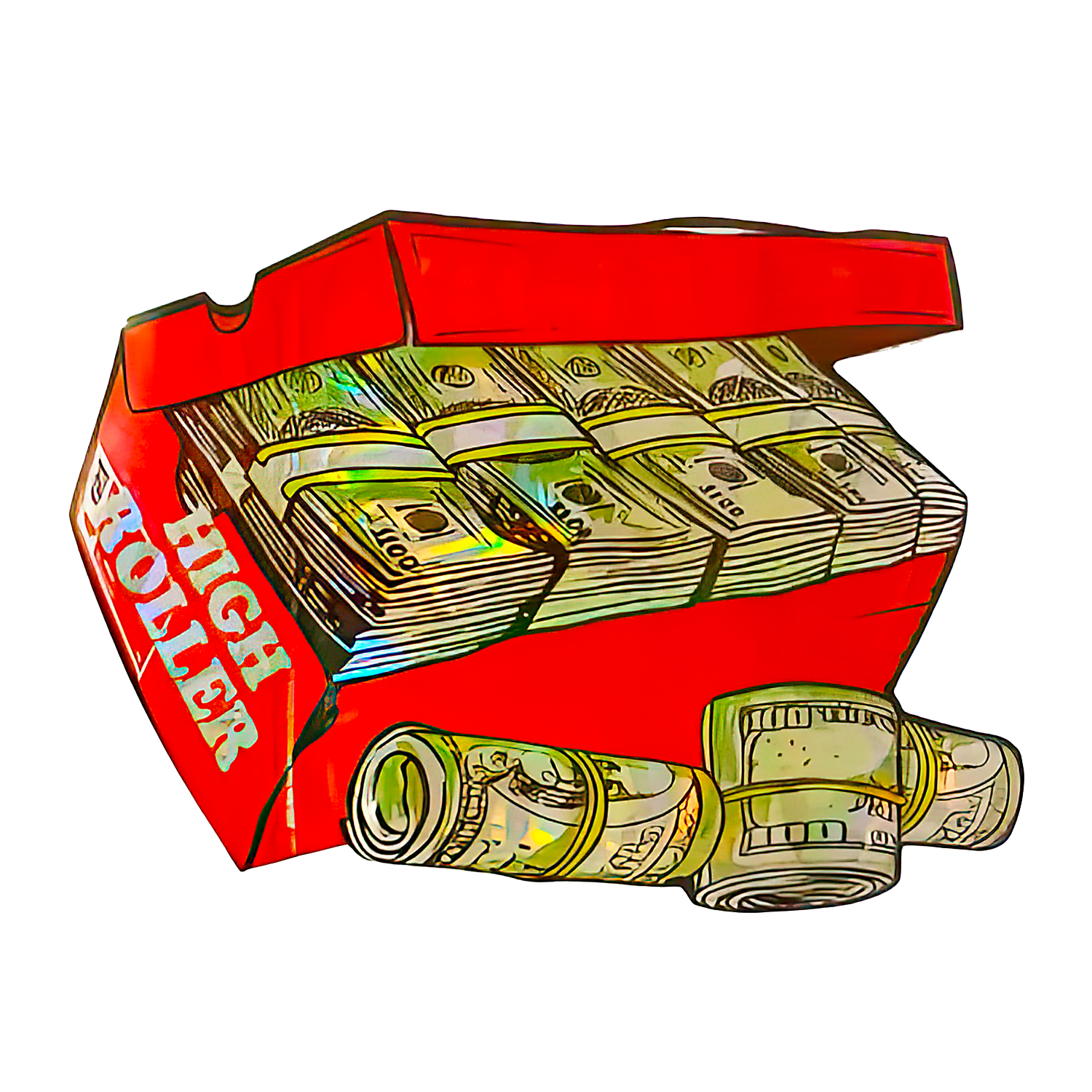 3.5g Shaped Mylar Bag (50 Count) High Roller MB35-SHAPE-109