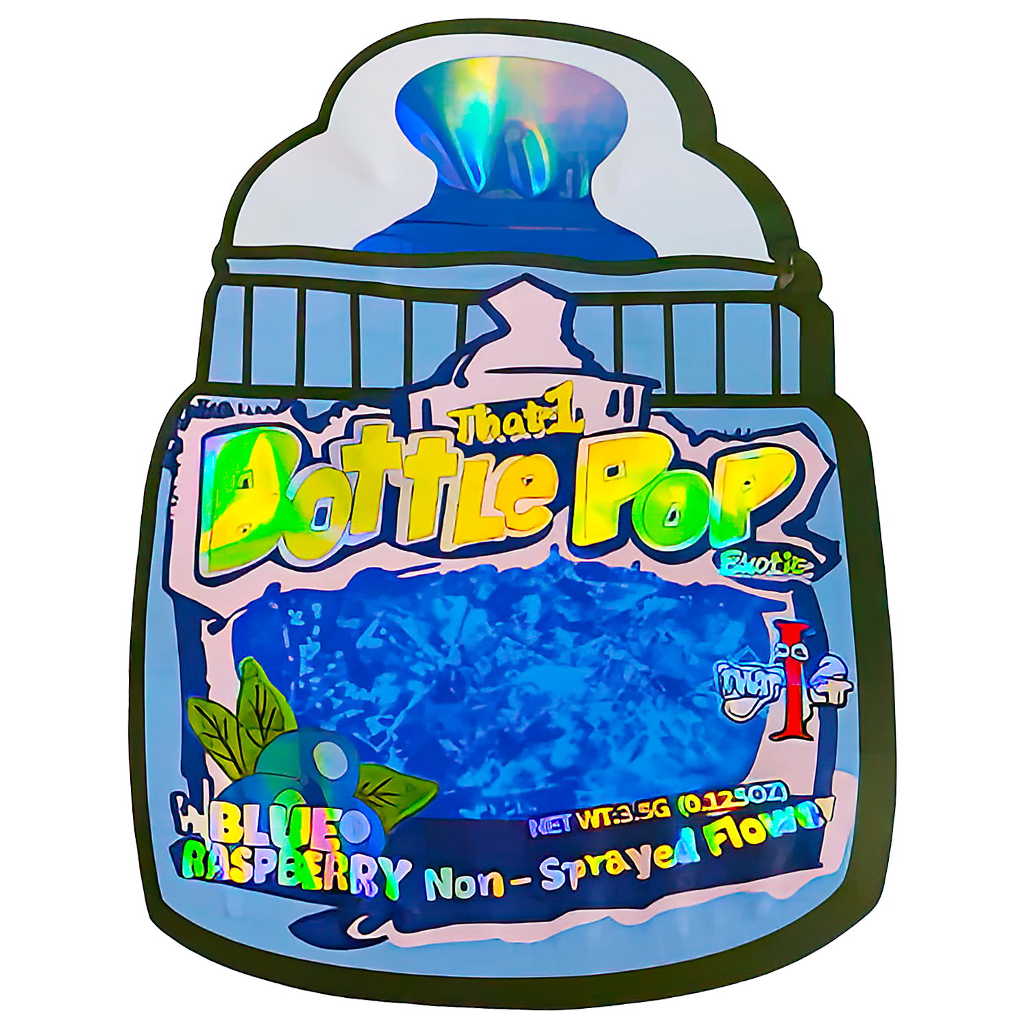 3.5g Shaped Mylar Bag (50 Count) Bottle Pop MB35-SHAPE-118