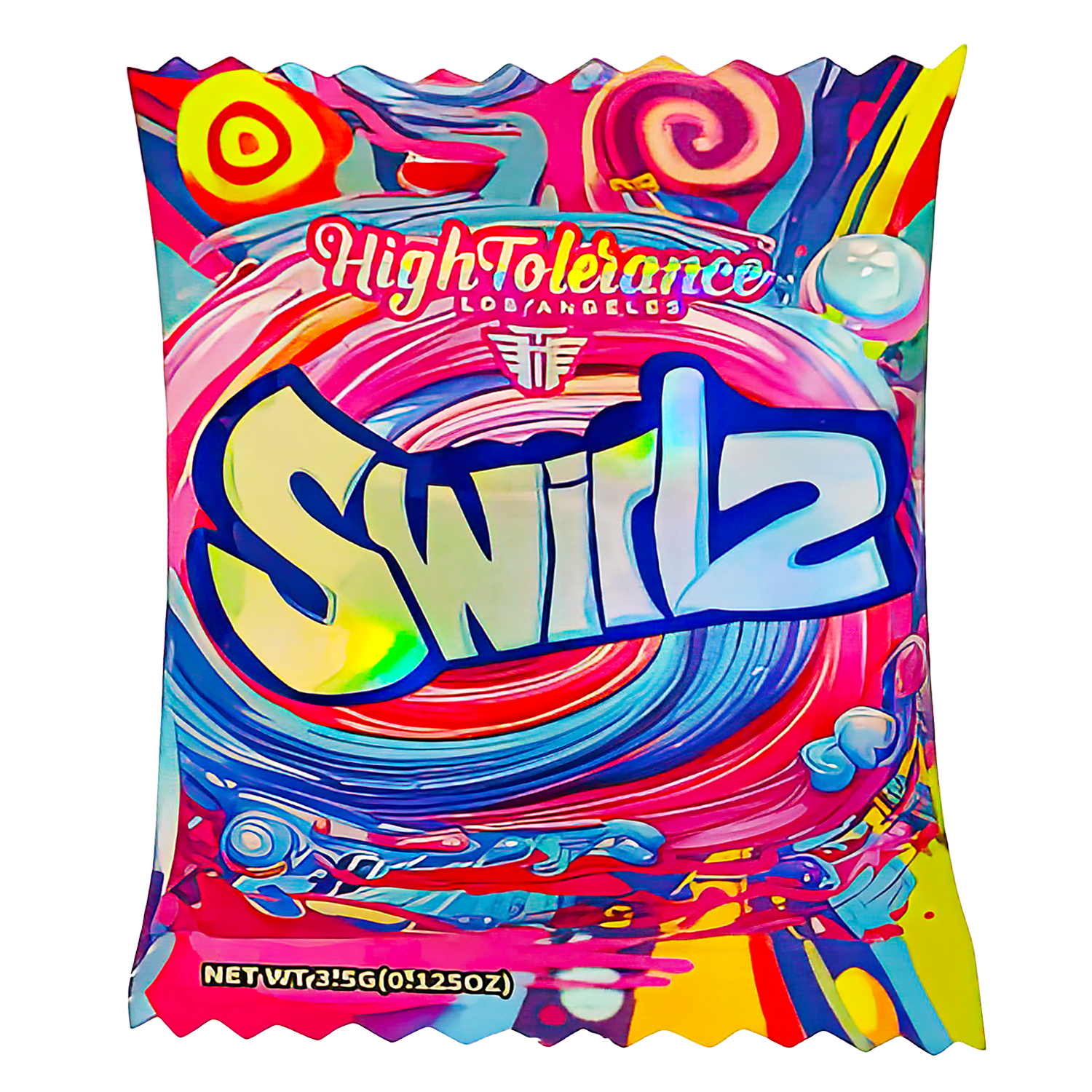3.5g Shaped Mylar Bag (50 Count) High Tolerance Swirlz MB35-SHAPE-125
