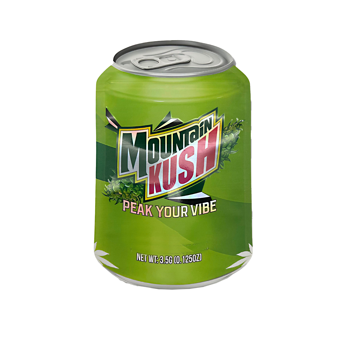 3.5g Shaped Mylar Bag – Premium Smell-Proof Packaging – Mountain Kush (50 Count) SCSMB-35-003