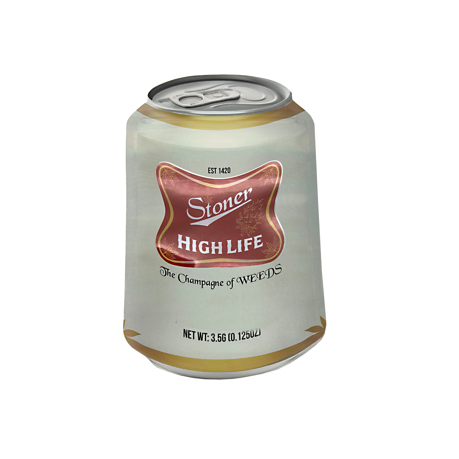 3.5g Shaped Mylar Bag – Premium Smell-Proof Packaging – Stoner High Life (50 Count) SCSMB-35-005