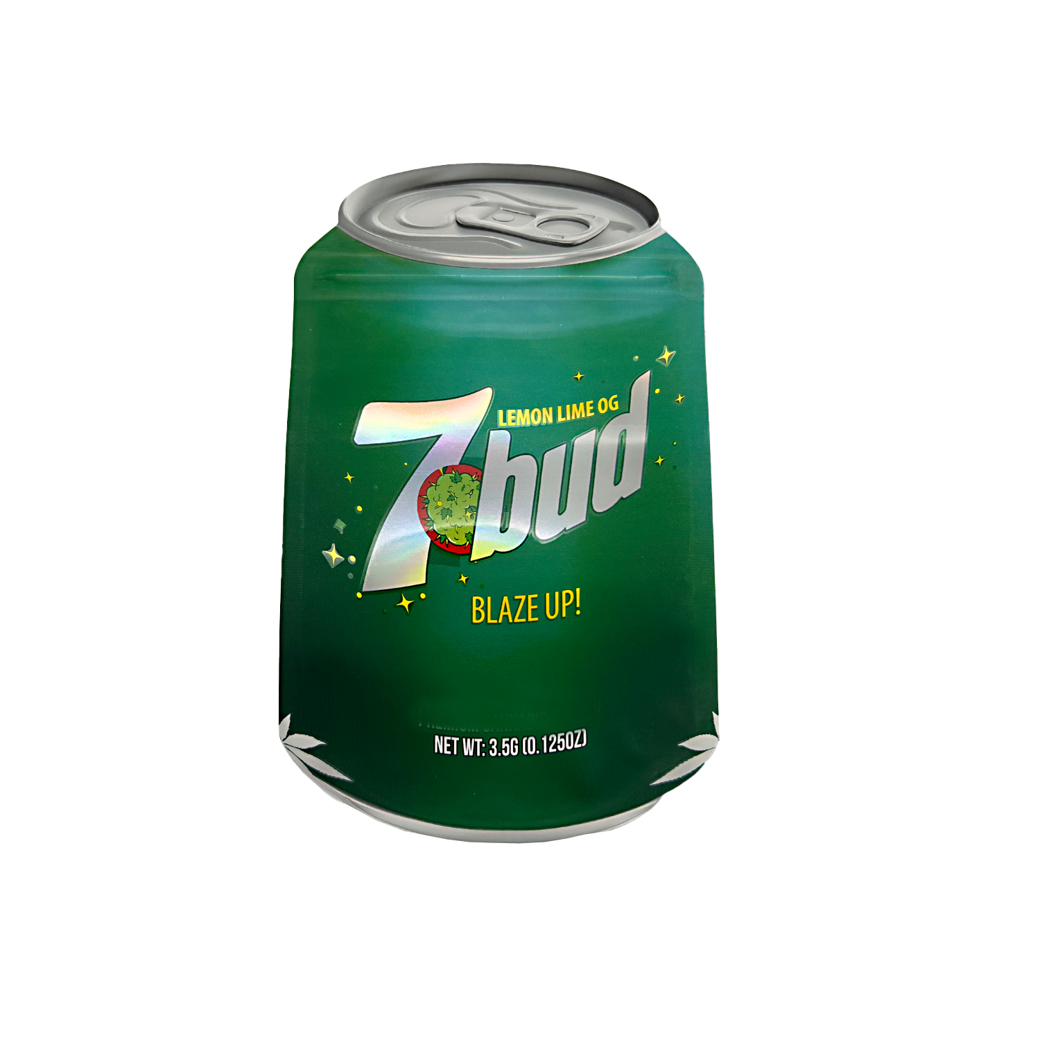 3.5g Shaped Mylar Bag – Premium Smell-Proof Packaging – 7Bud (50 Count) SCSMB-35-008