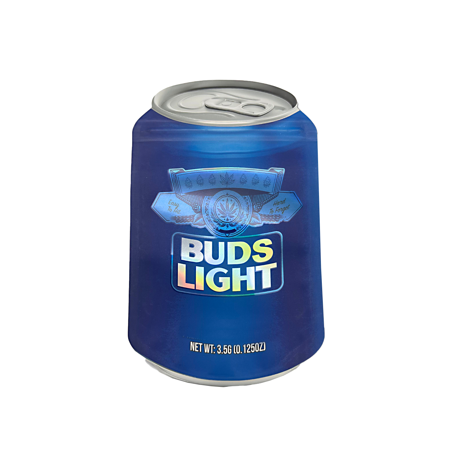 3.5g Shaped Mylar Bag – Premium Smell-Proof Packaging – Buds Light (50 Count) SCSMB-35-014