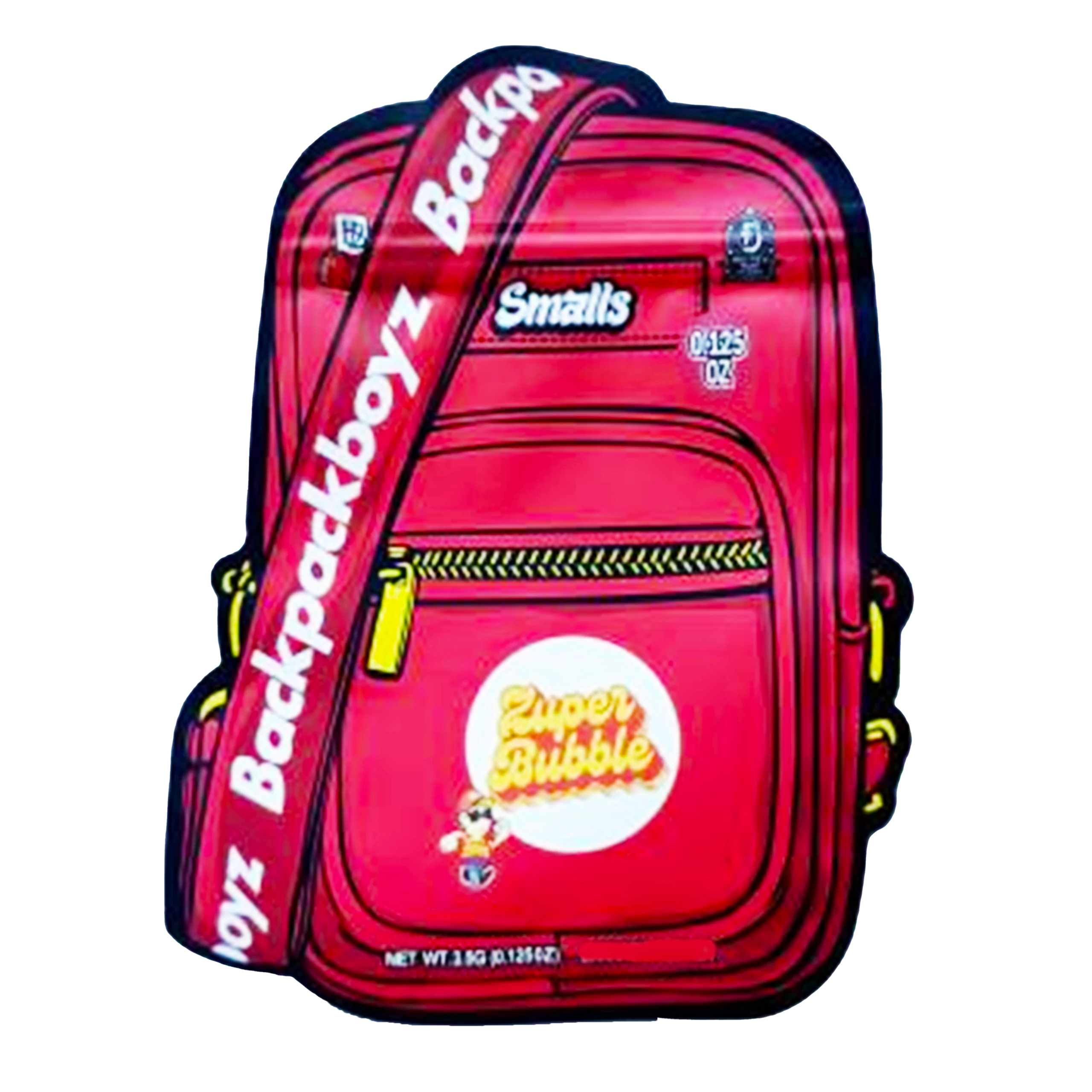 3.5g Shaped Mylar Bag – Premium Smell-Proof Packaging – Backpack Boyz Zuper Bubble (50 Count) SMB-35G-048