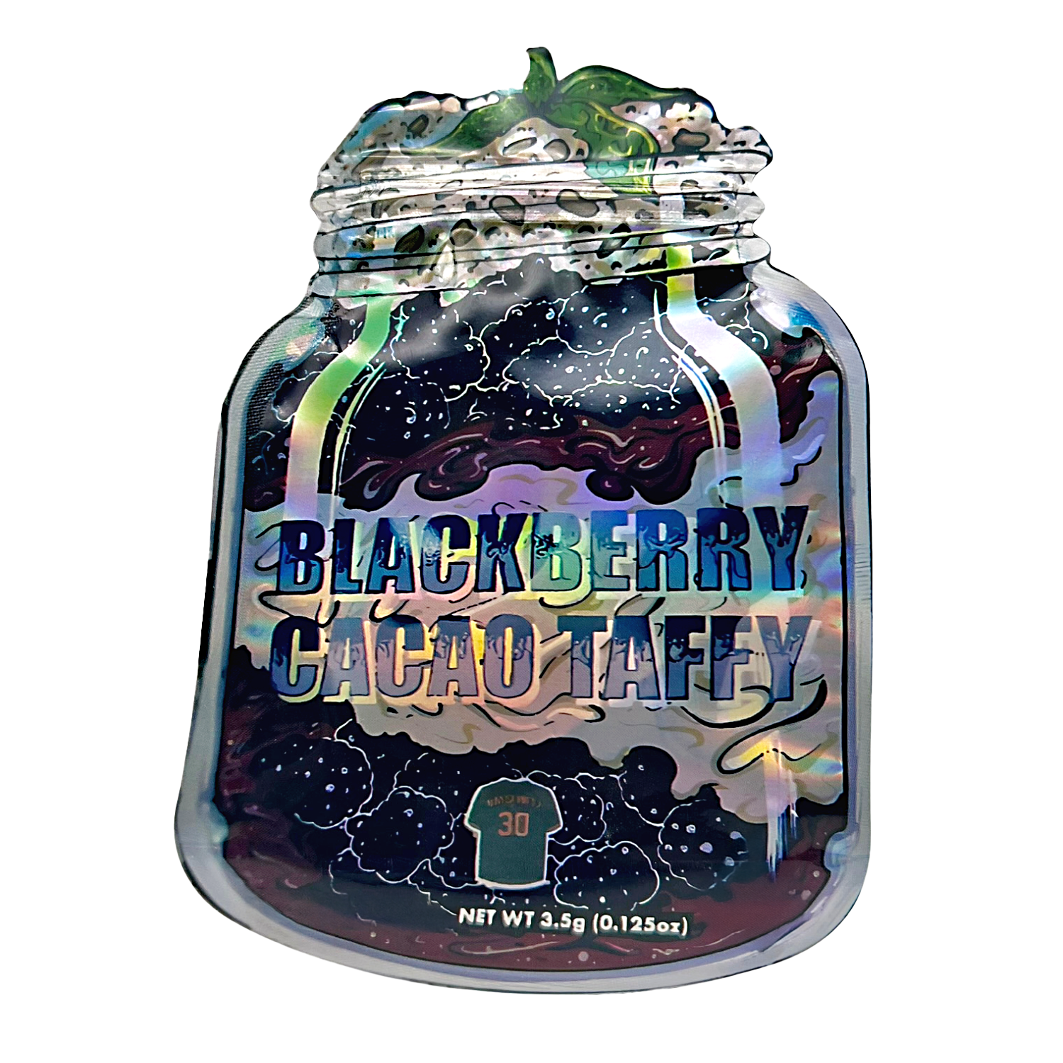 3.5g Shaped Mylar Bag – Premium Smell-Proof Packaging – Blackberry Cacao Taffy (50 Count) SMB-35G-056