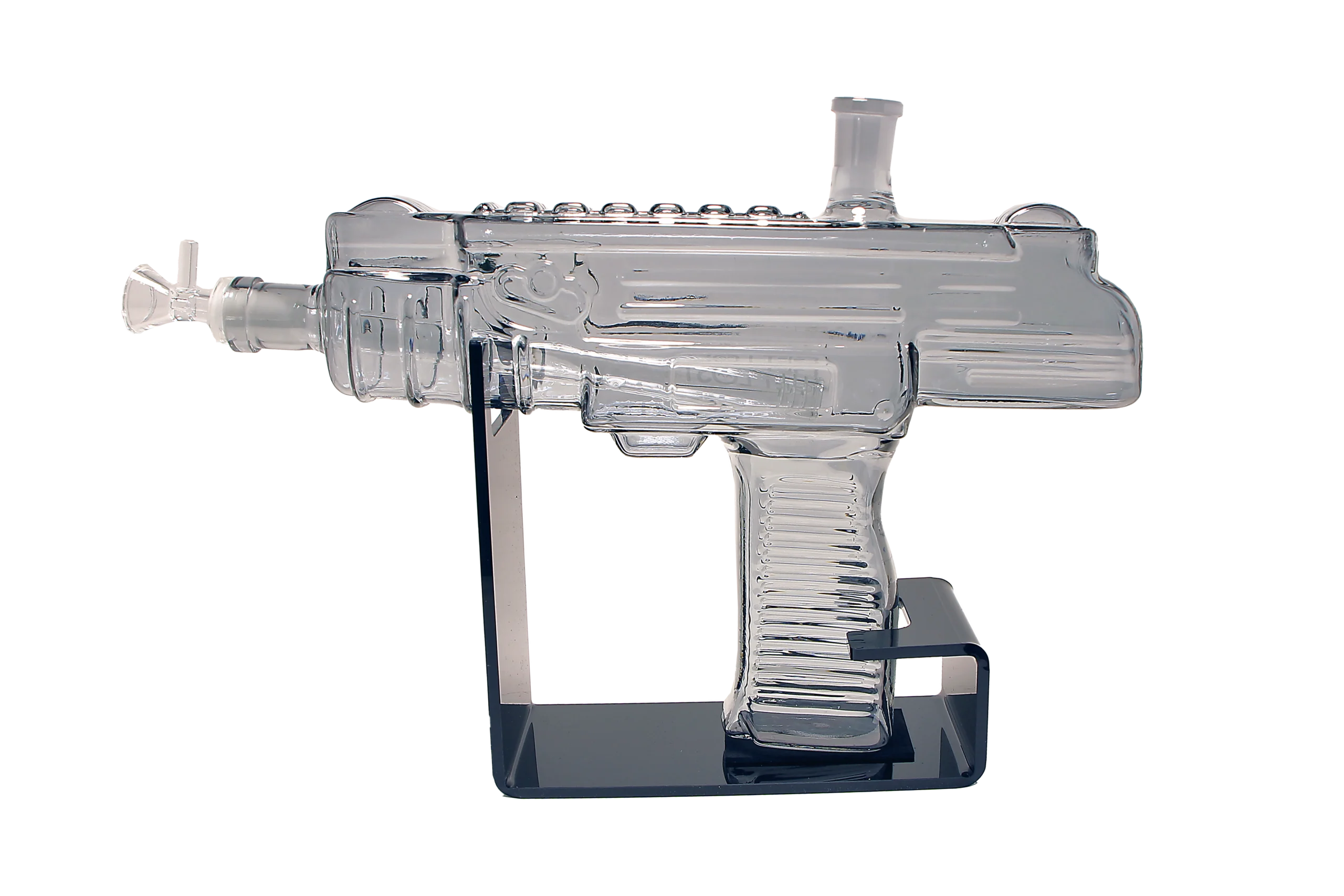 UZI-CBLK-002 UZI Water Pipe (Clear Black)