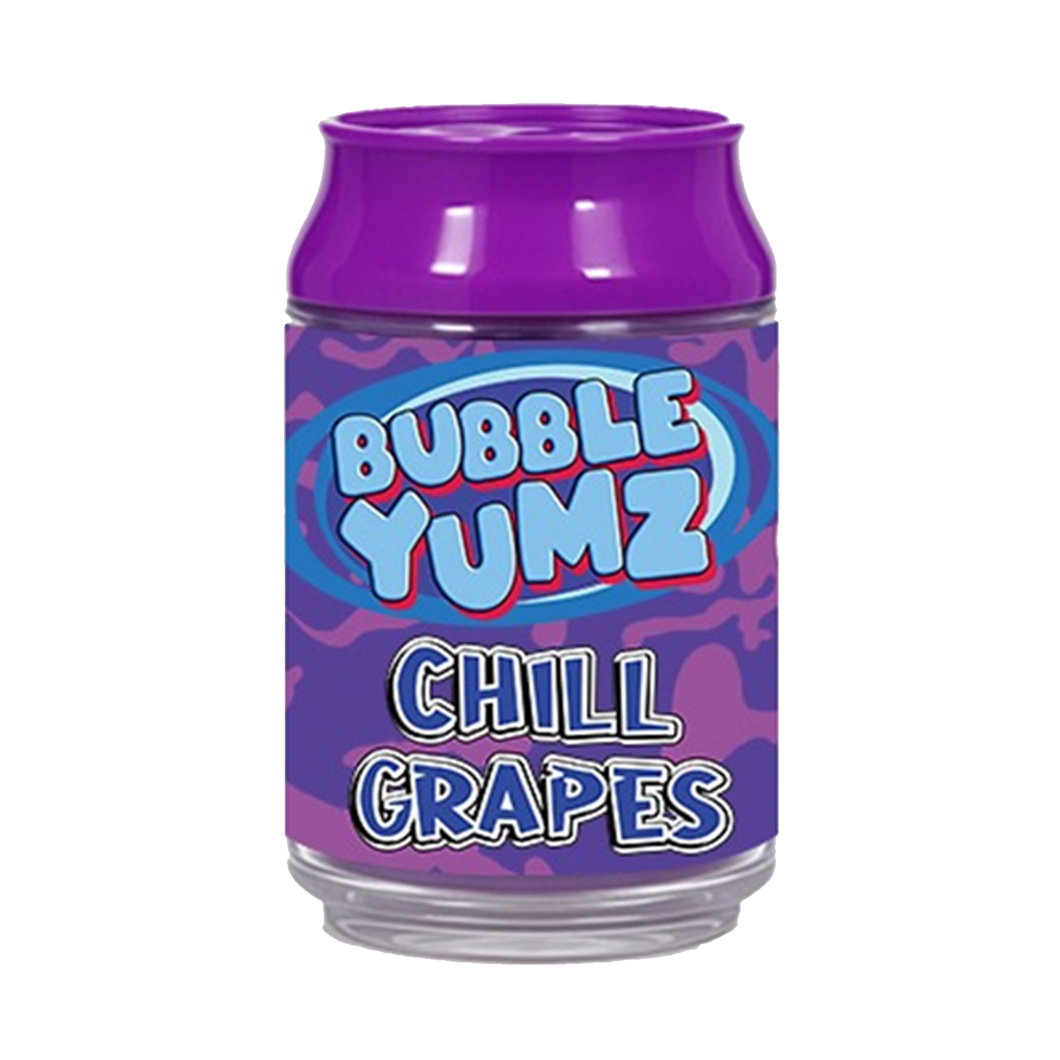 3.5g Plastic Soda Can Jar – (12 Count) Chill Grapes Bubble Yums CJ-35-049