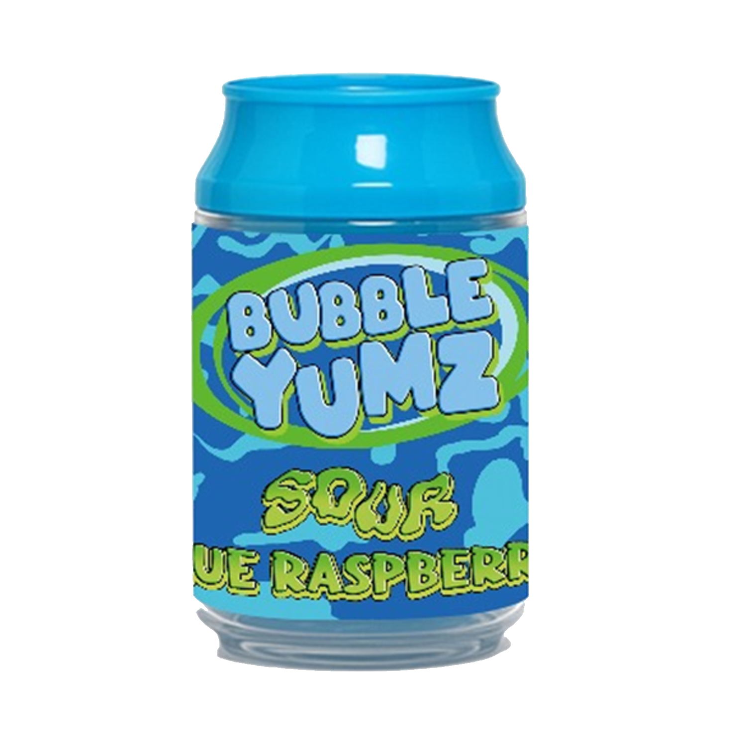 3.5g Plastic Soda Can Jar – (12 Count) Sour Blue Raspberry Bubble Yumz CJ-35-050